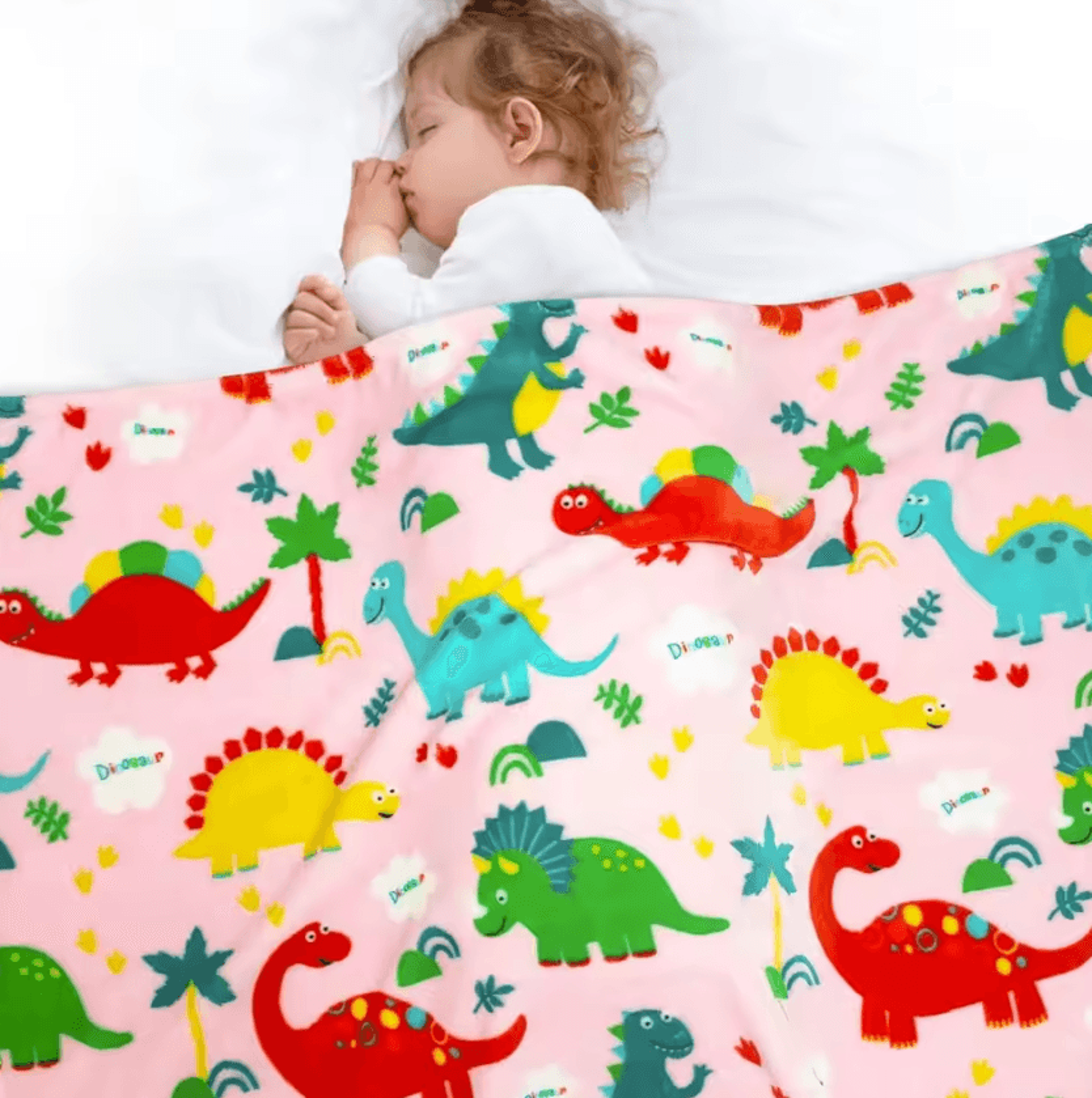 Cartoon Dinosaur Flannel Fleece Throw Blanket 0
