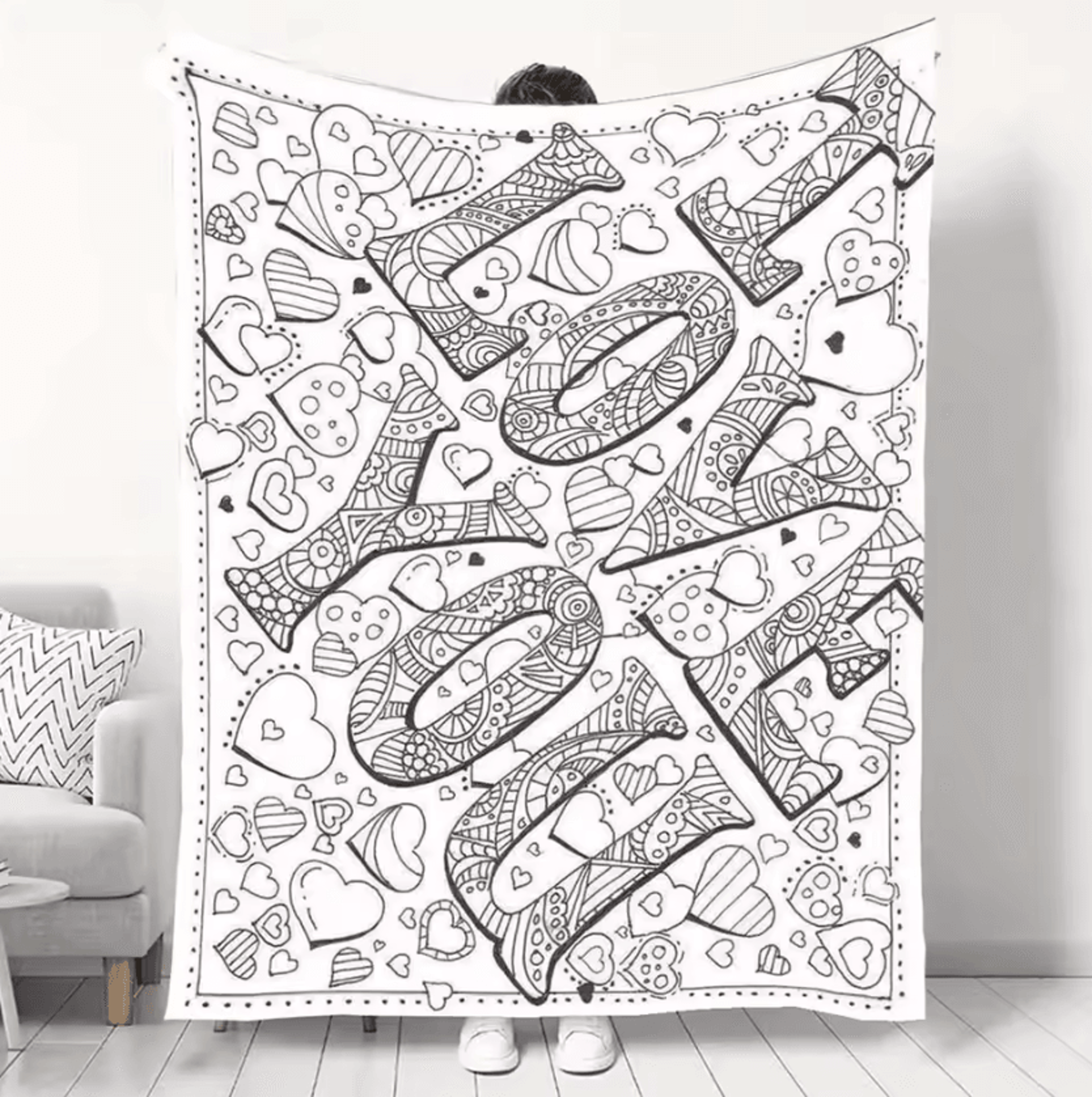 Romantic Eiffel Tower Heart Flannel Throw Blanket 1