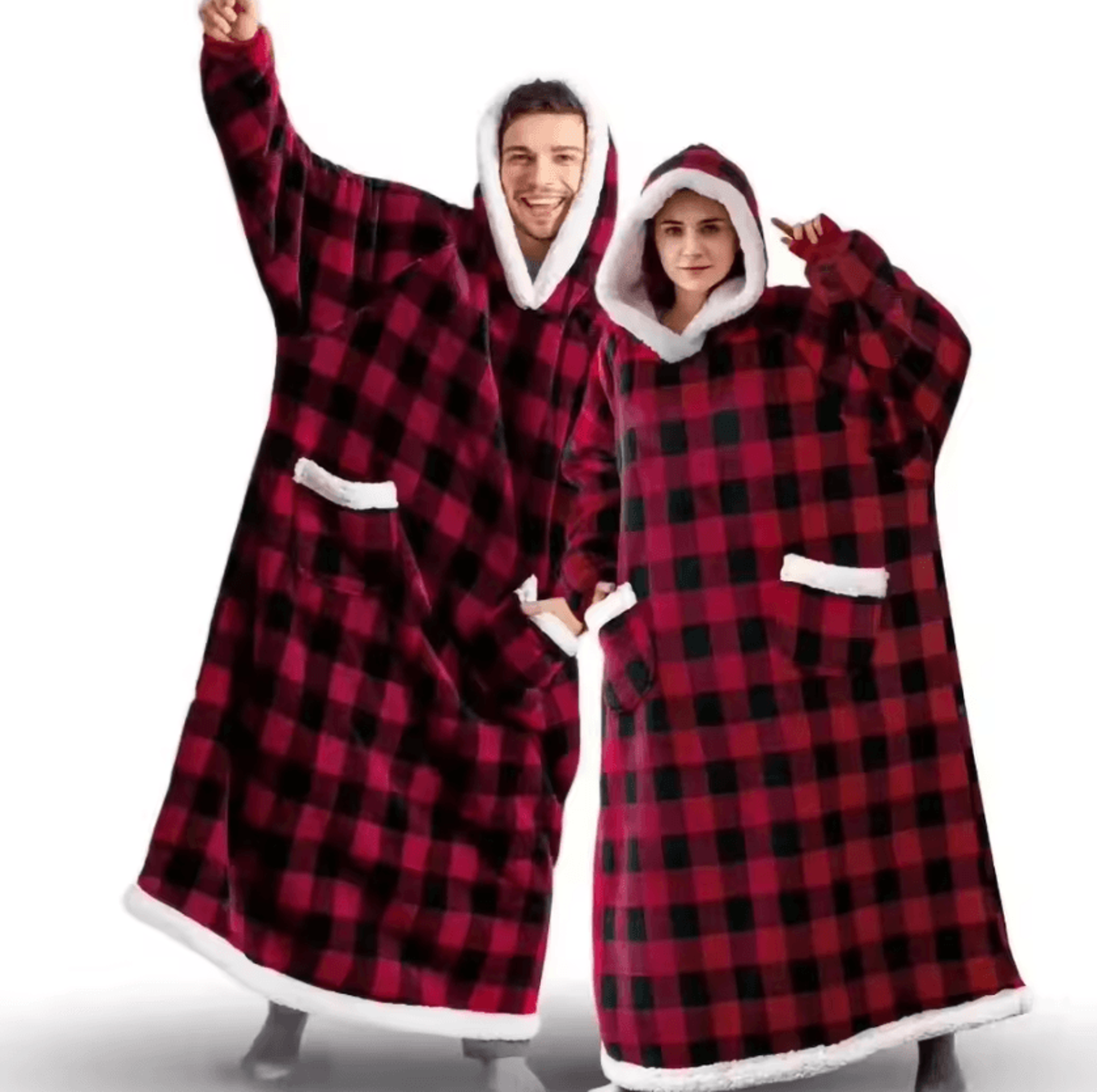Extra Long Plush Wearable Hoodie Blanket 1