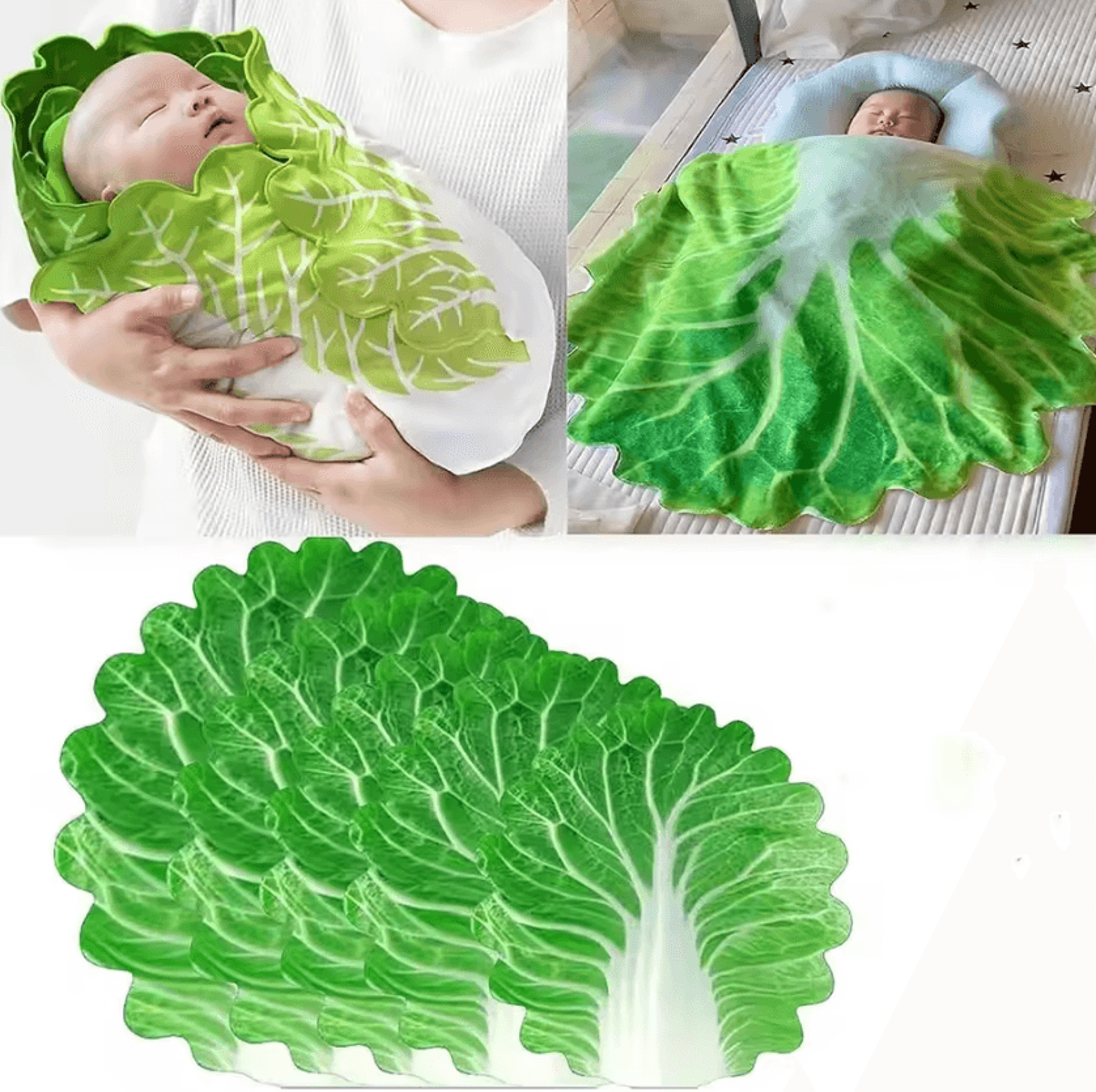 Funny Cabbage Flannel Throw Blanket 0