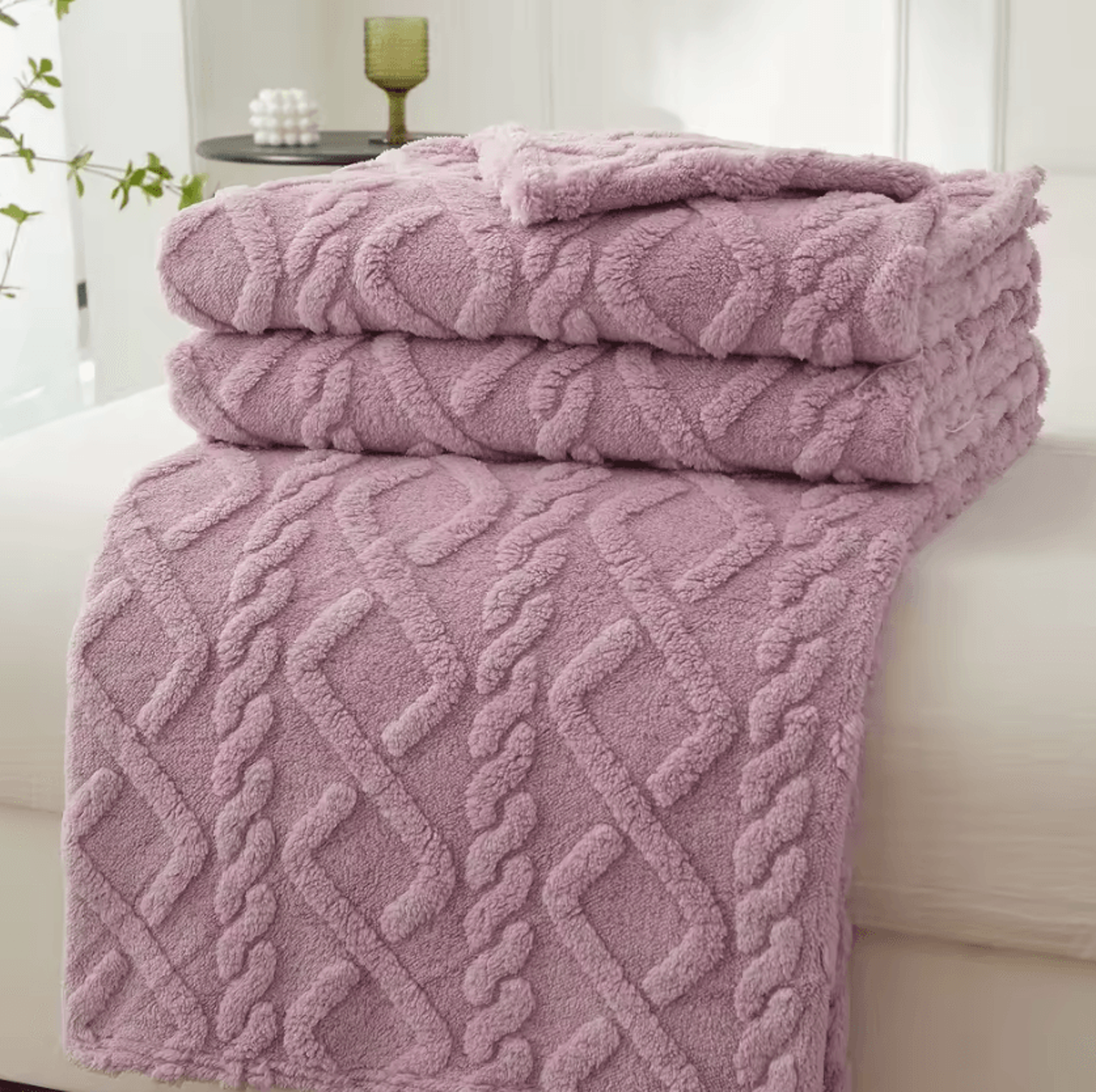Thick Sherpa Fleece Winter Throw Blanket 9