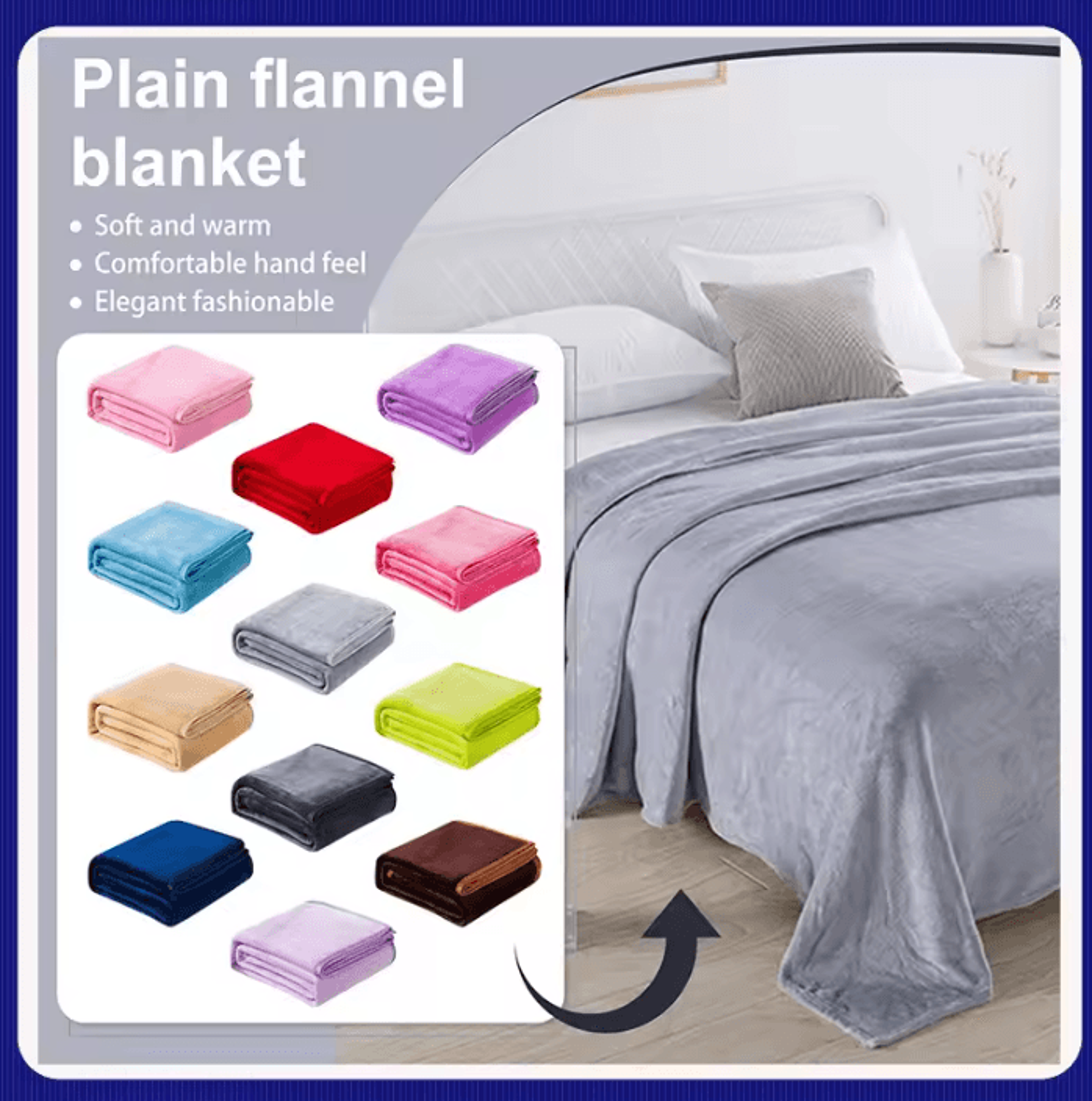 Colorful Plush Microfiber Fleece Throw Blanket 0