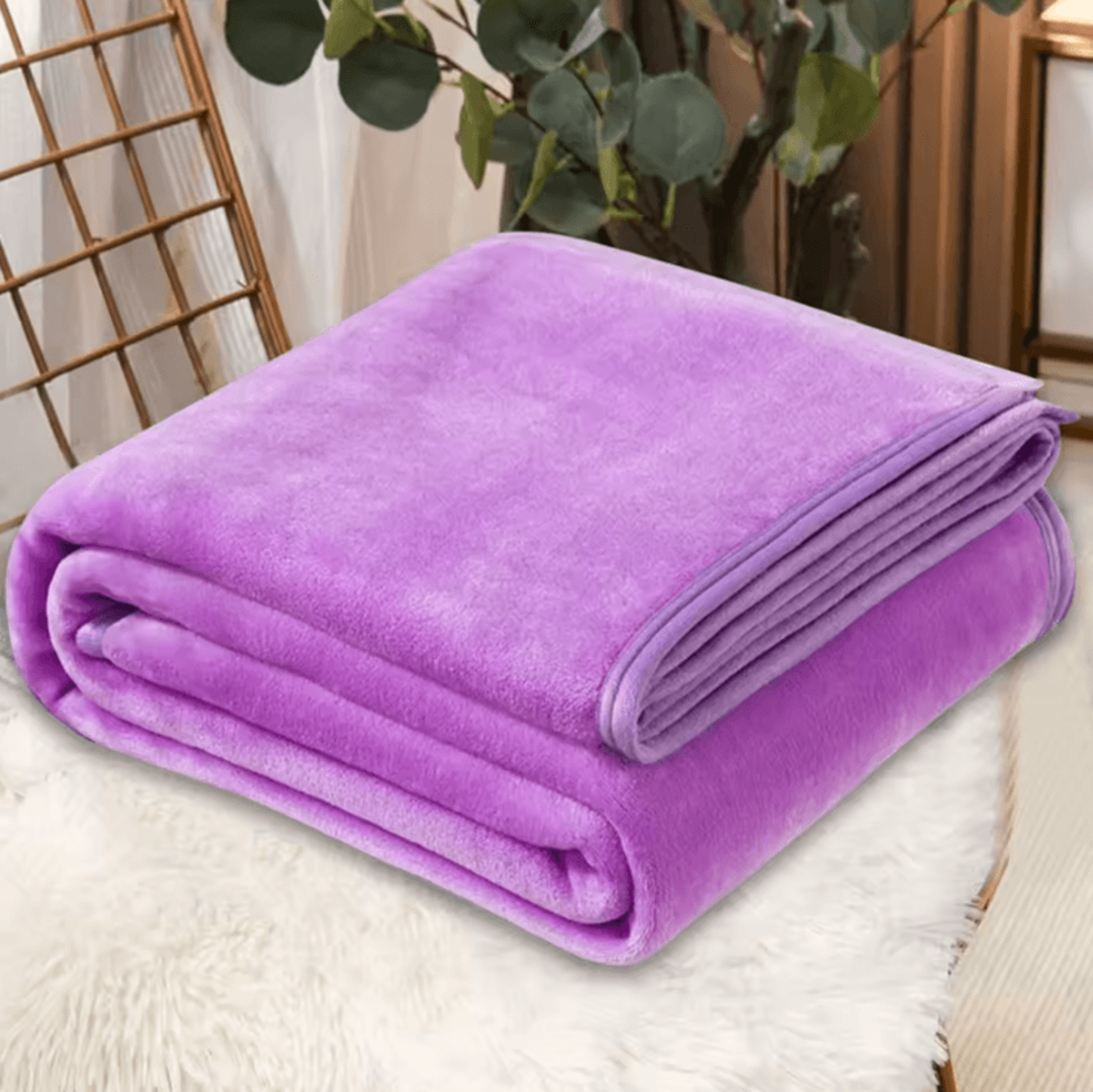 Colorful Plush Microfiber Fleece Throw Blanket 2