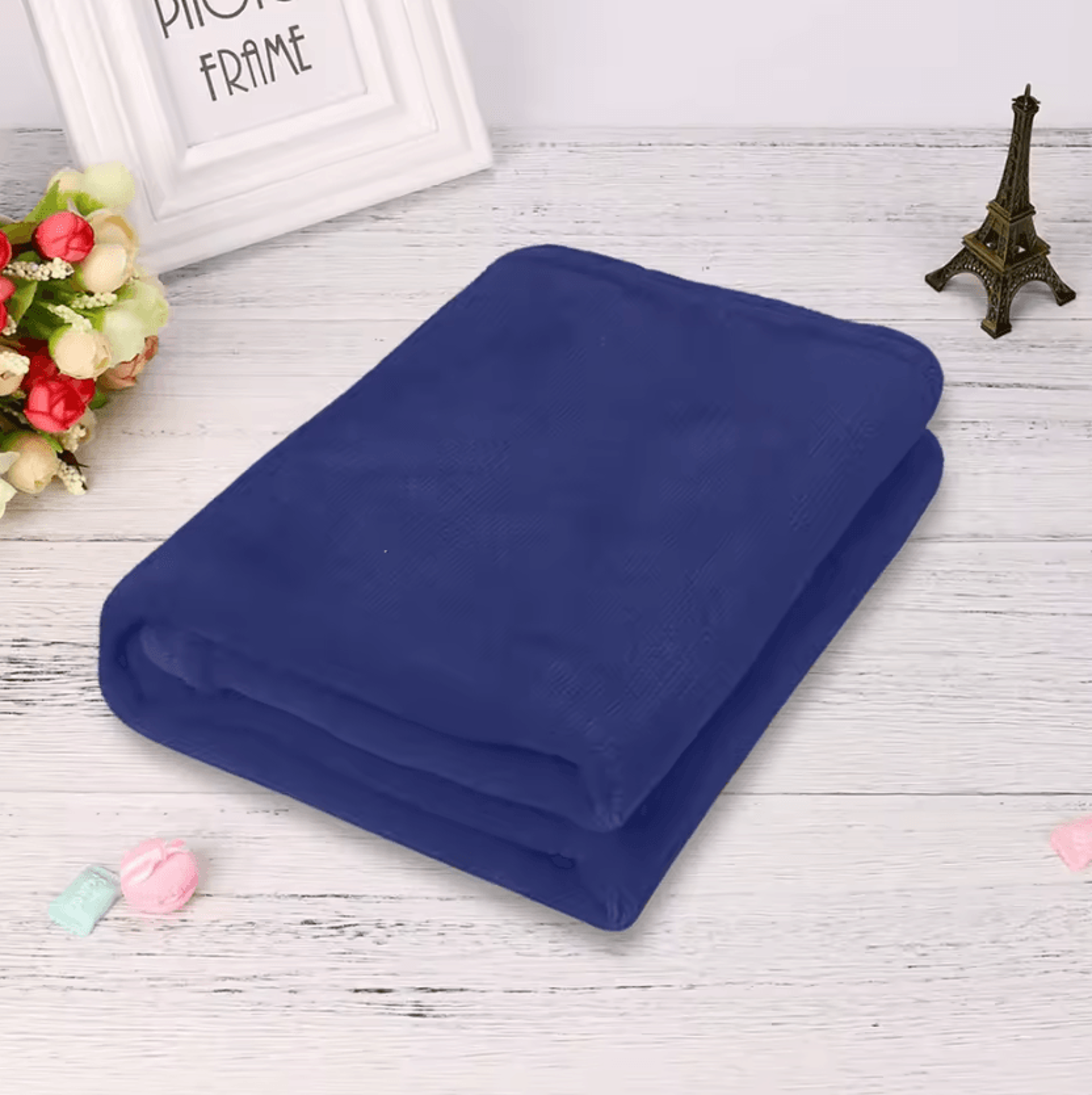 Solid Micro Plush Coral Fleece Throw Blanket 2