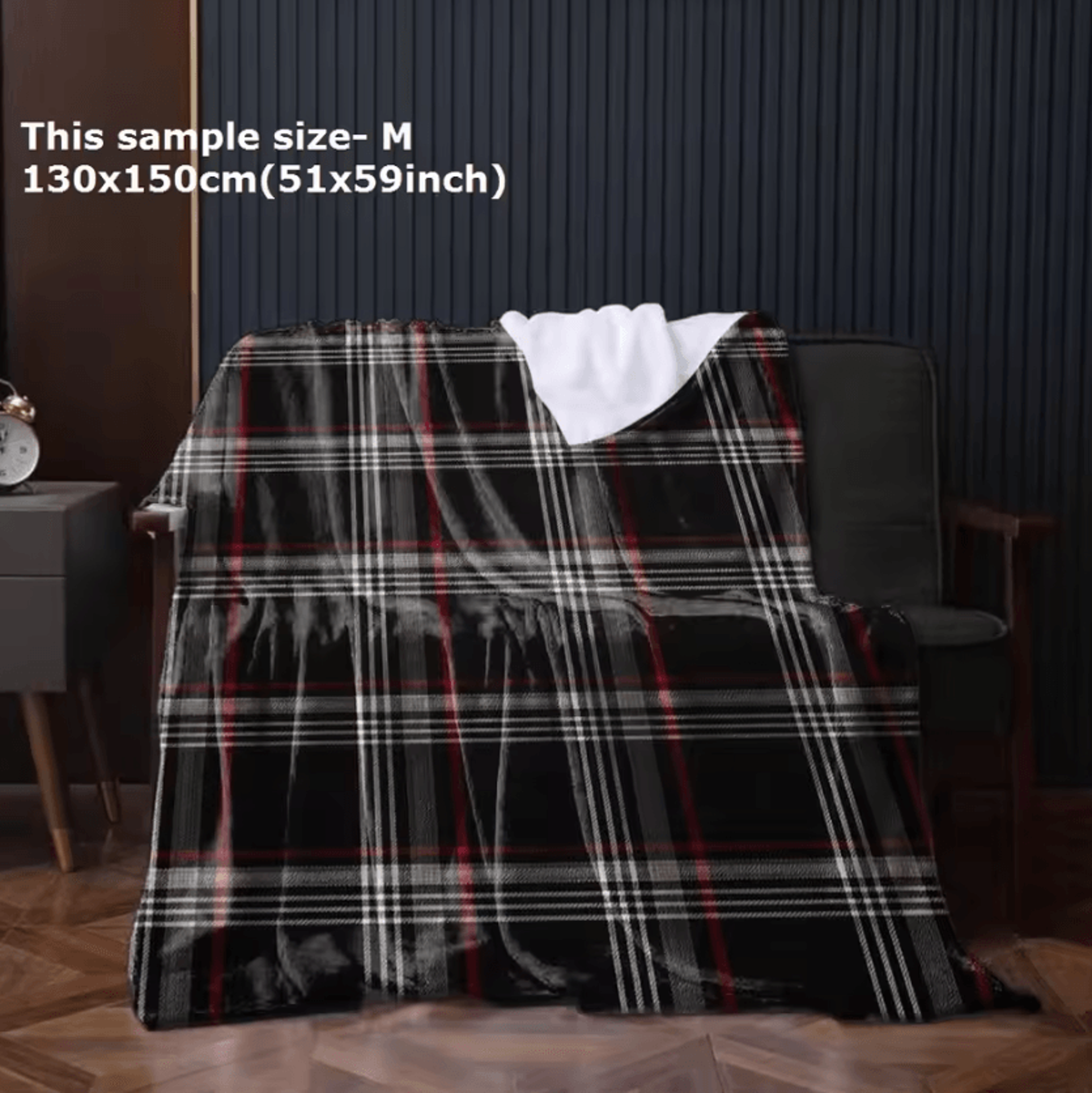GTI Tartan Plaid Flannel Throw Blanket 1