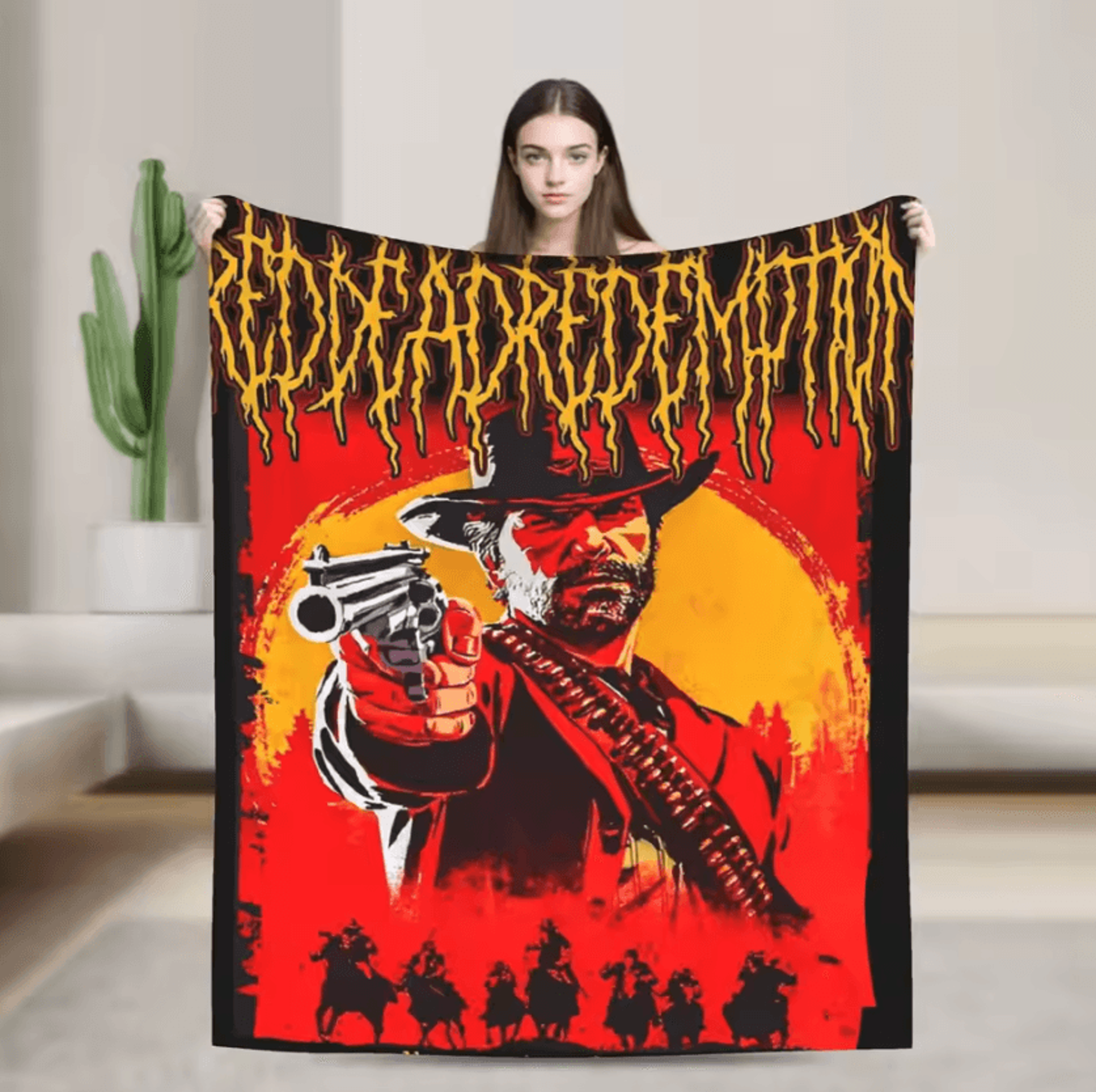 Arthur Morgan Soft Flannel Throw Blanket 6