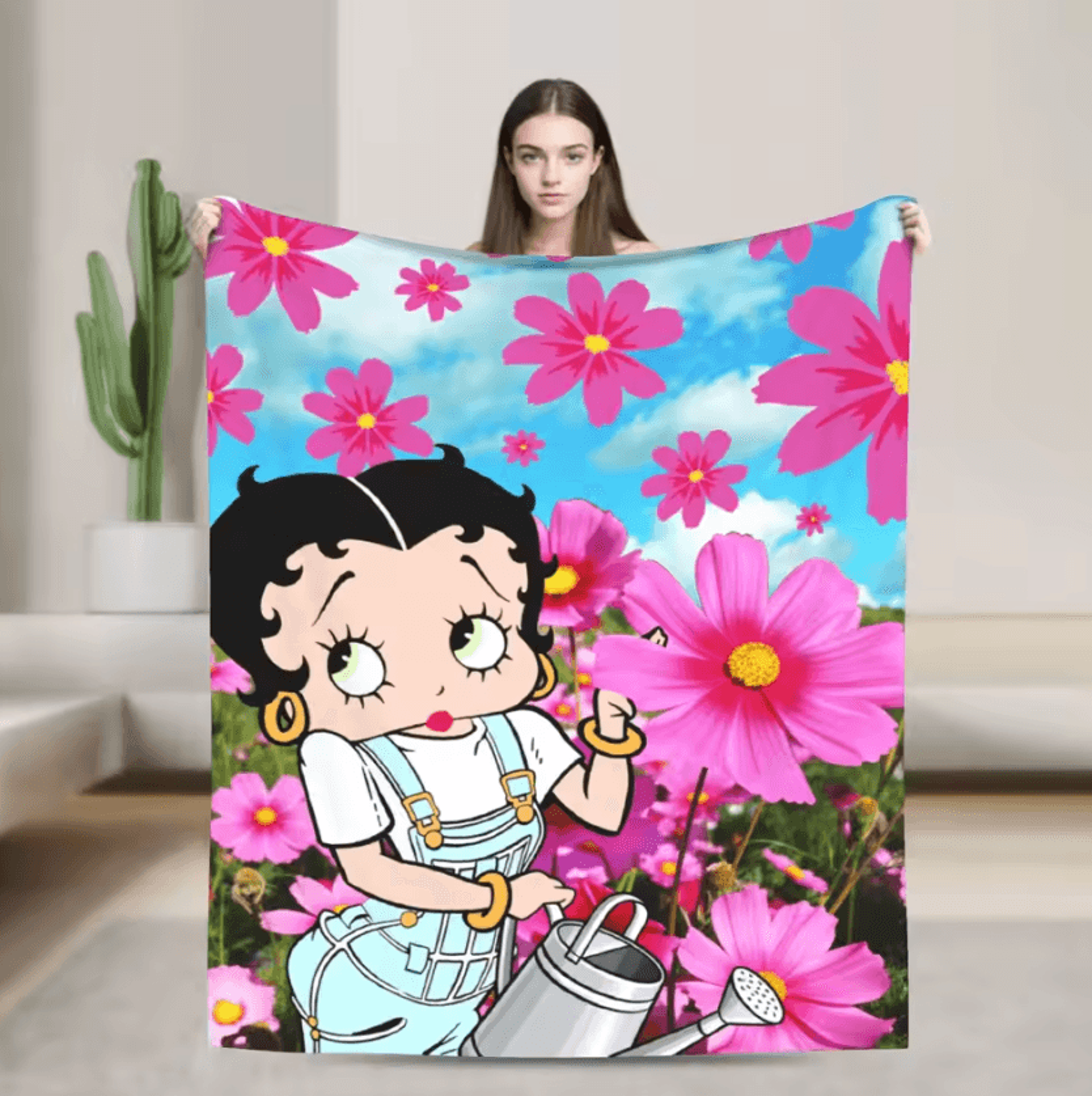 Betty Boop Soft Plush Flannel Throw Blanket 6