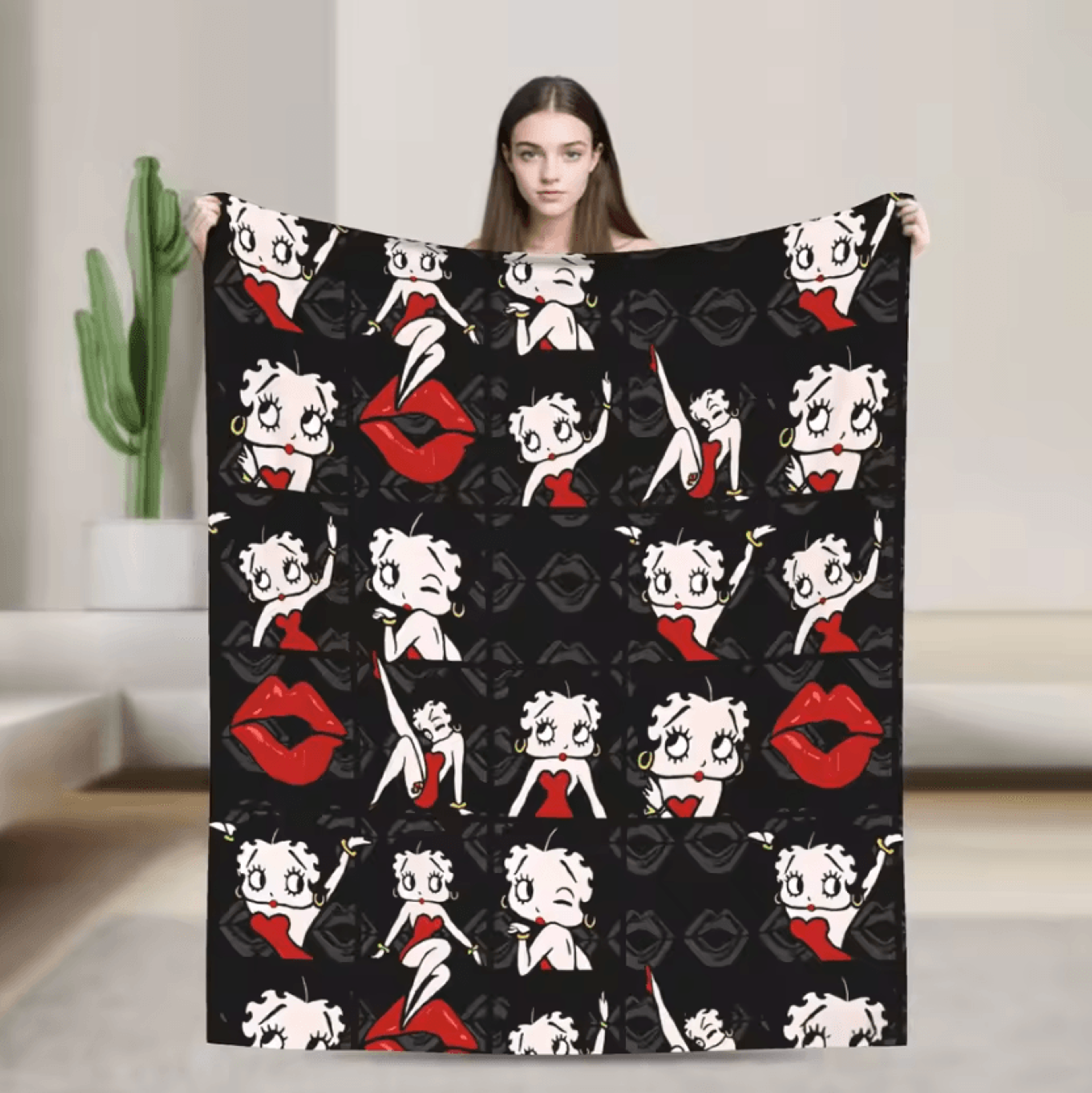 Betty Boop Soft Plush Flannel Throw Blanket 13