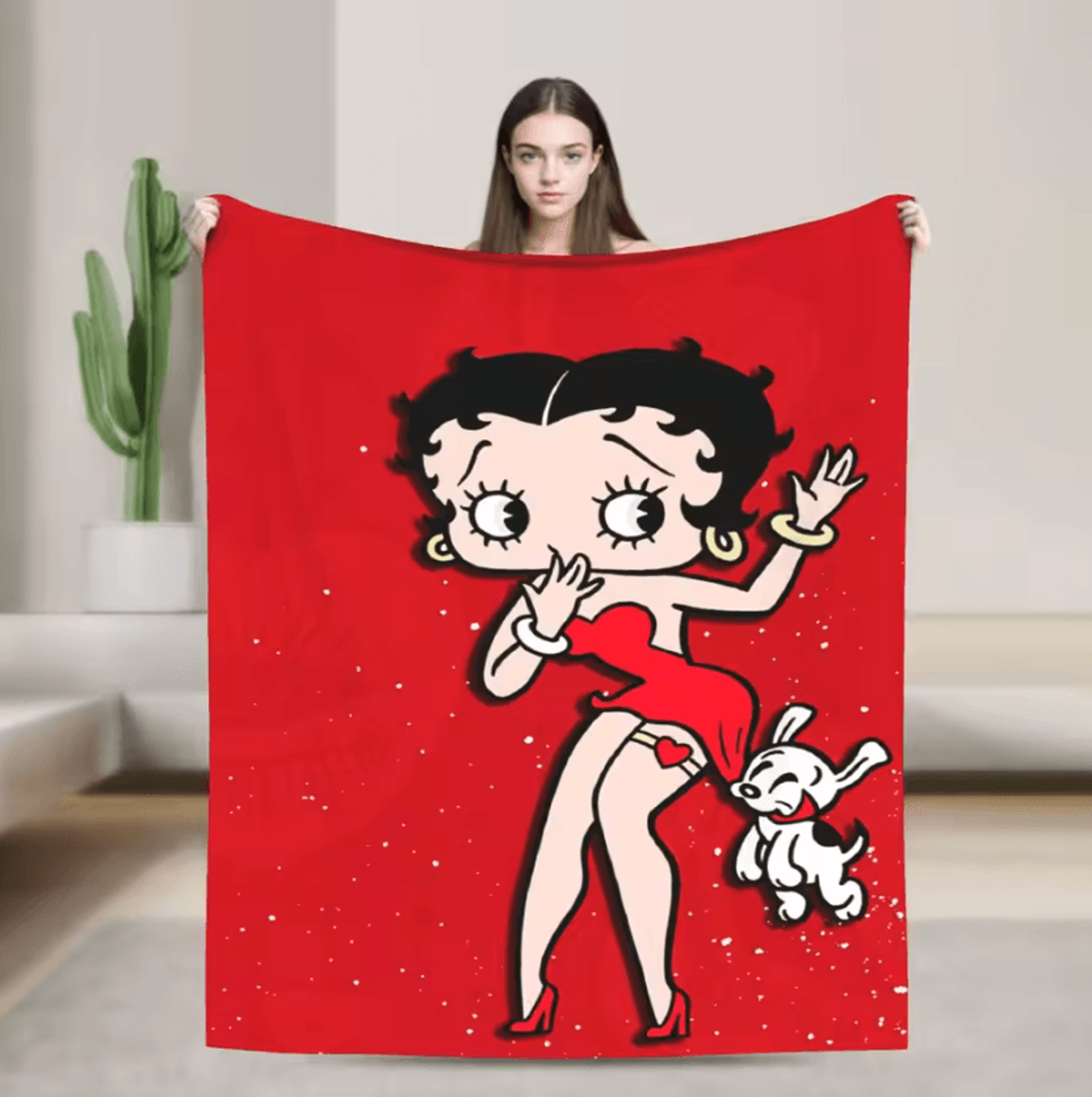 Betty Boop Soft Plush Flannel Throw Blanket 8