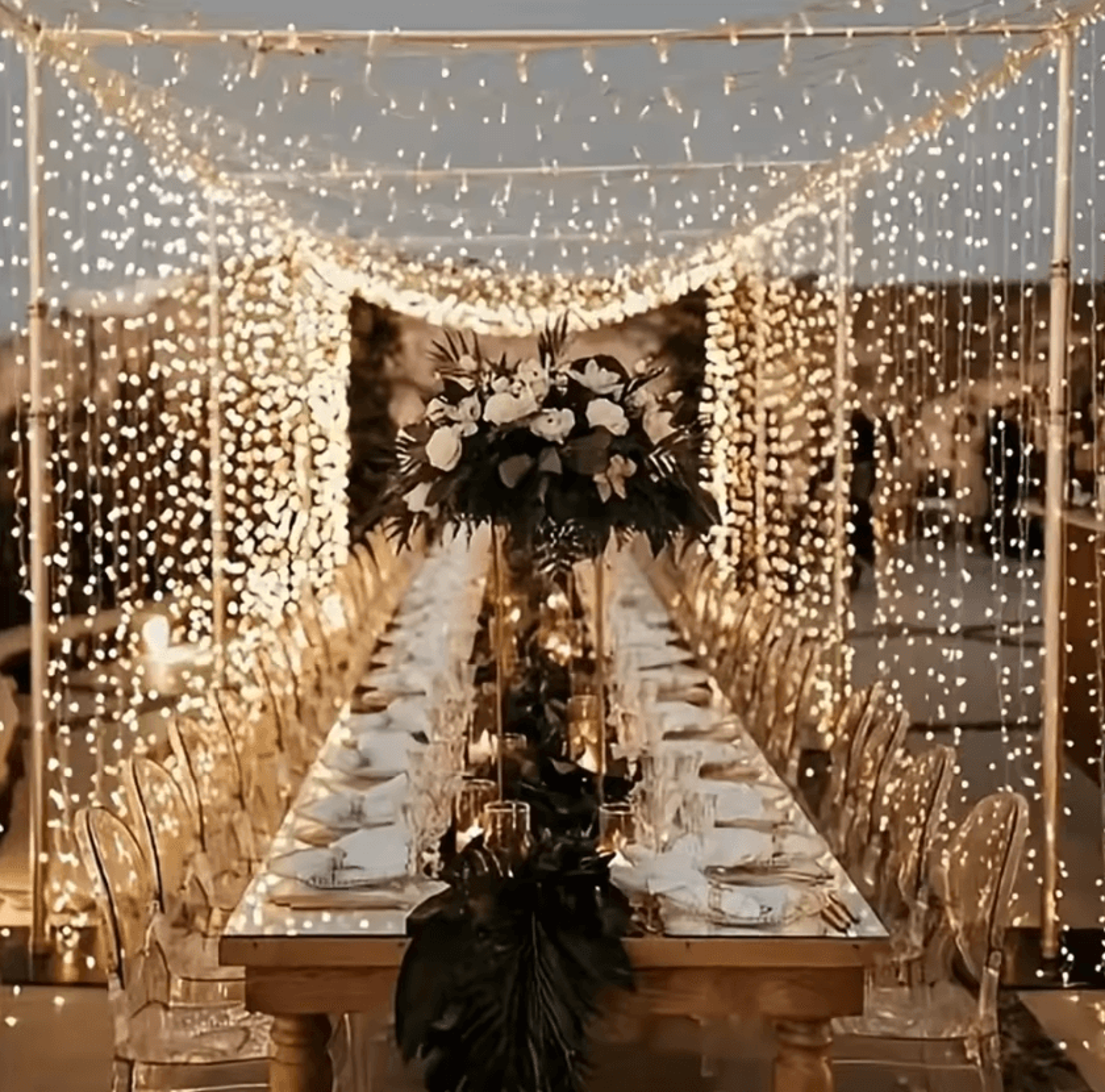 Remote Control USB LED Curtain Fairy Light 0