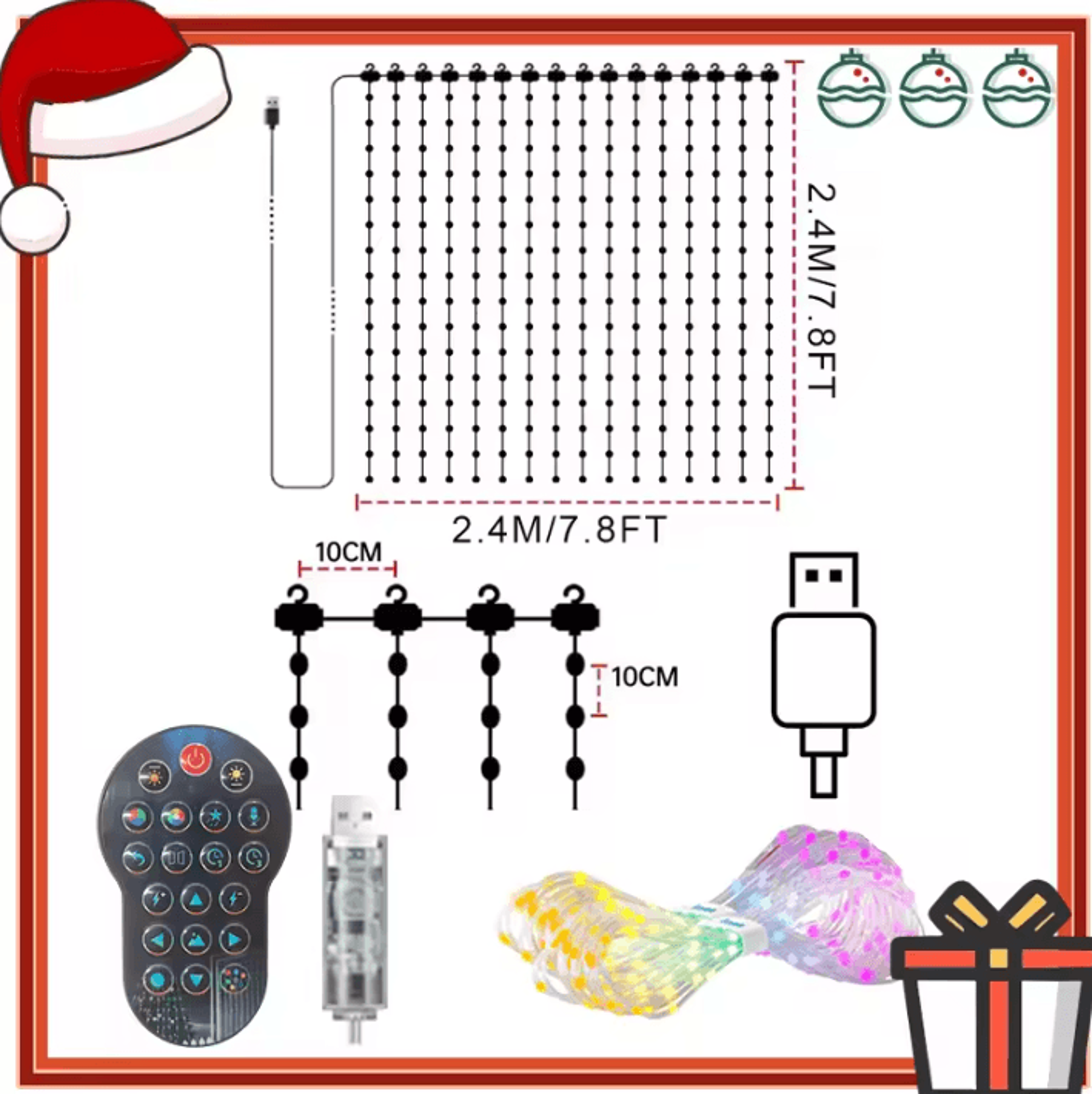 Smart DIY Pattern LED Curtain Lights 7