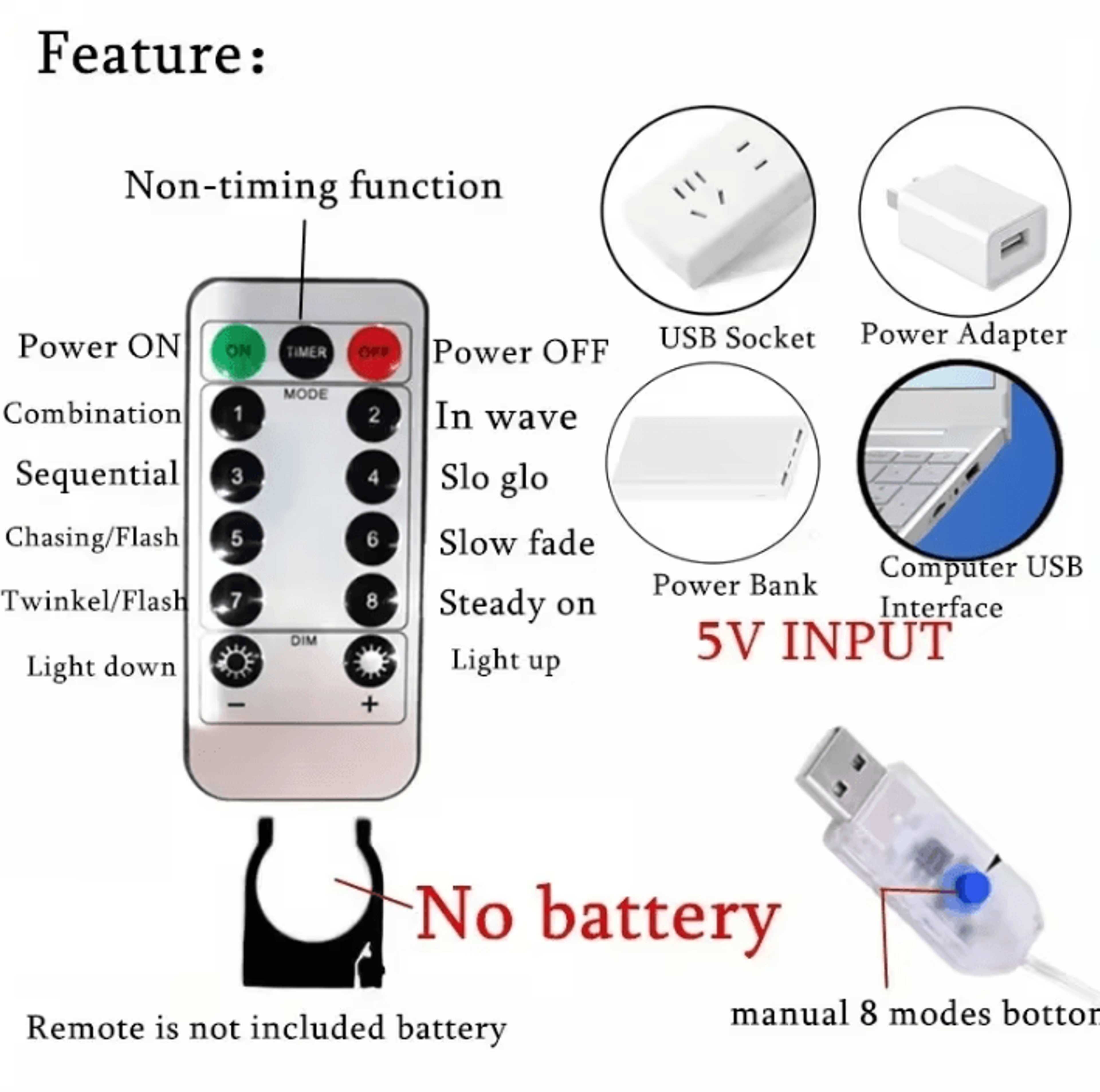 3M 6M Festive USB Fairy Curtain Lights 2