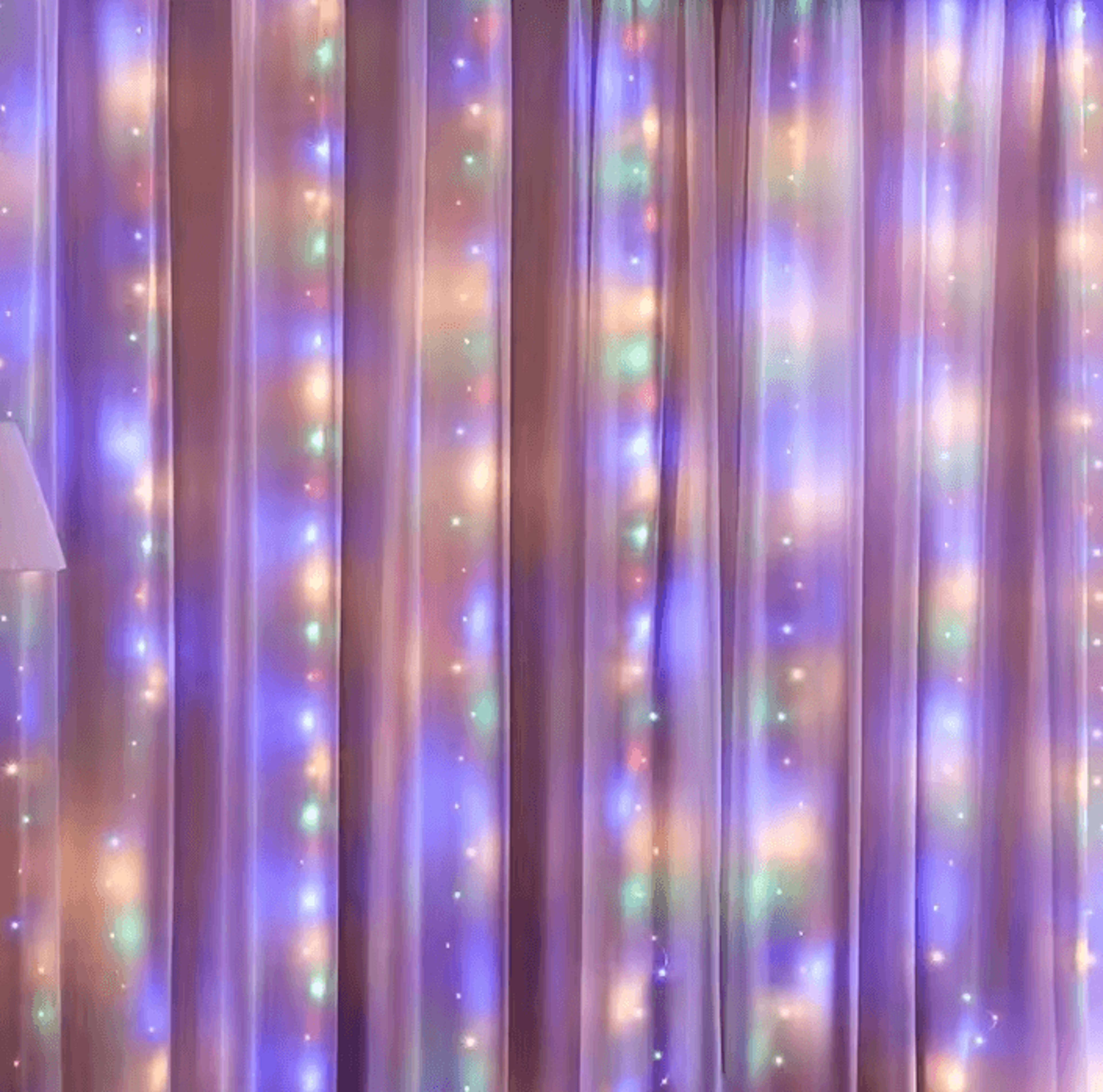 USB LED Window Curtain Garland Lights With Remote 6