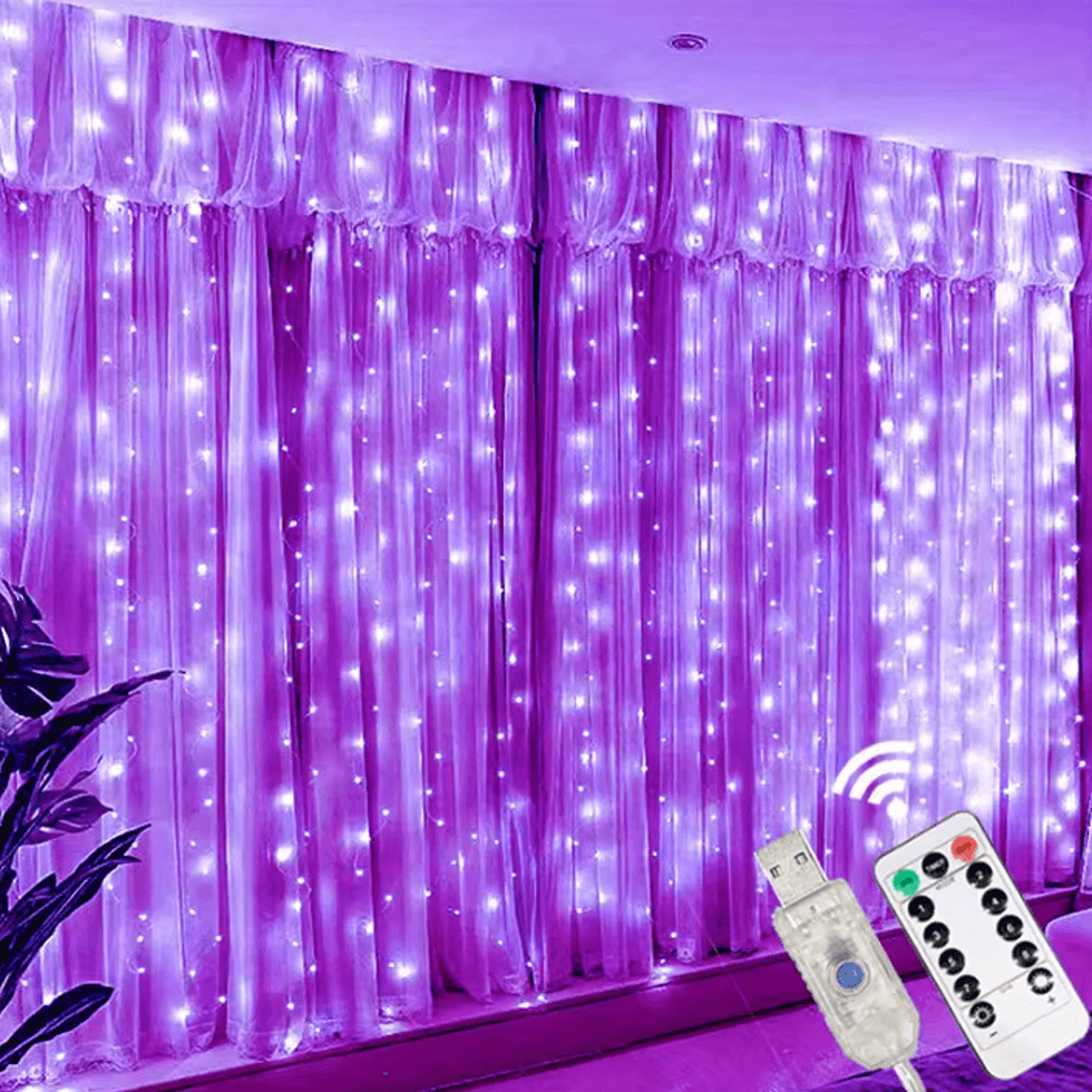 Ramadan LED Curtain Fairy Lights With Remote Control 9