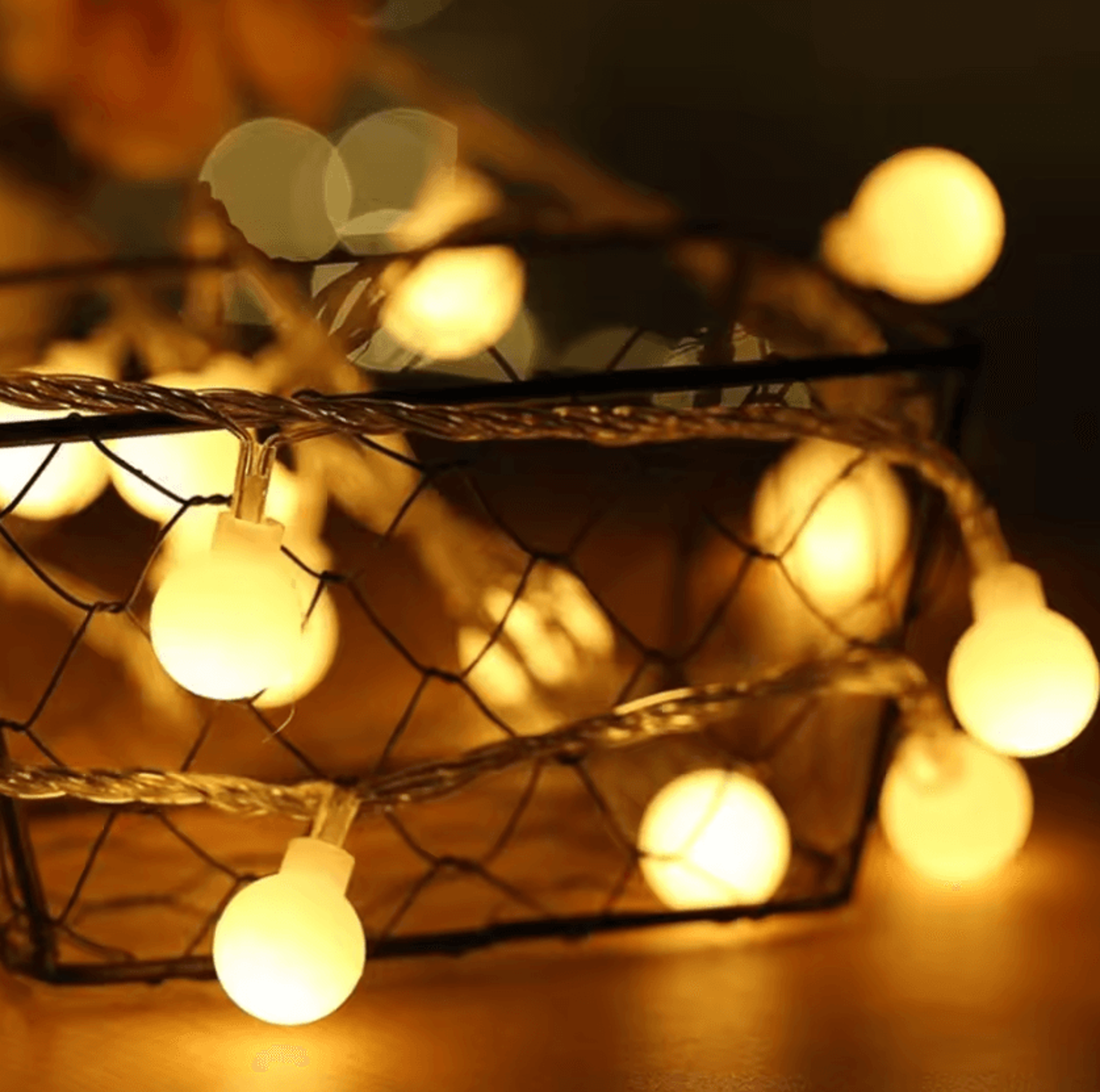 10M Ball LED Garland String Lights With USB Or Battery Power 4