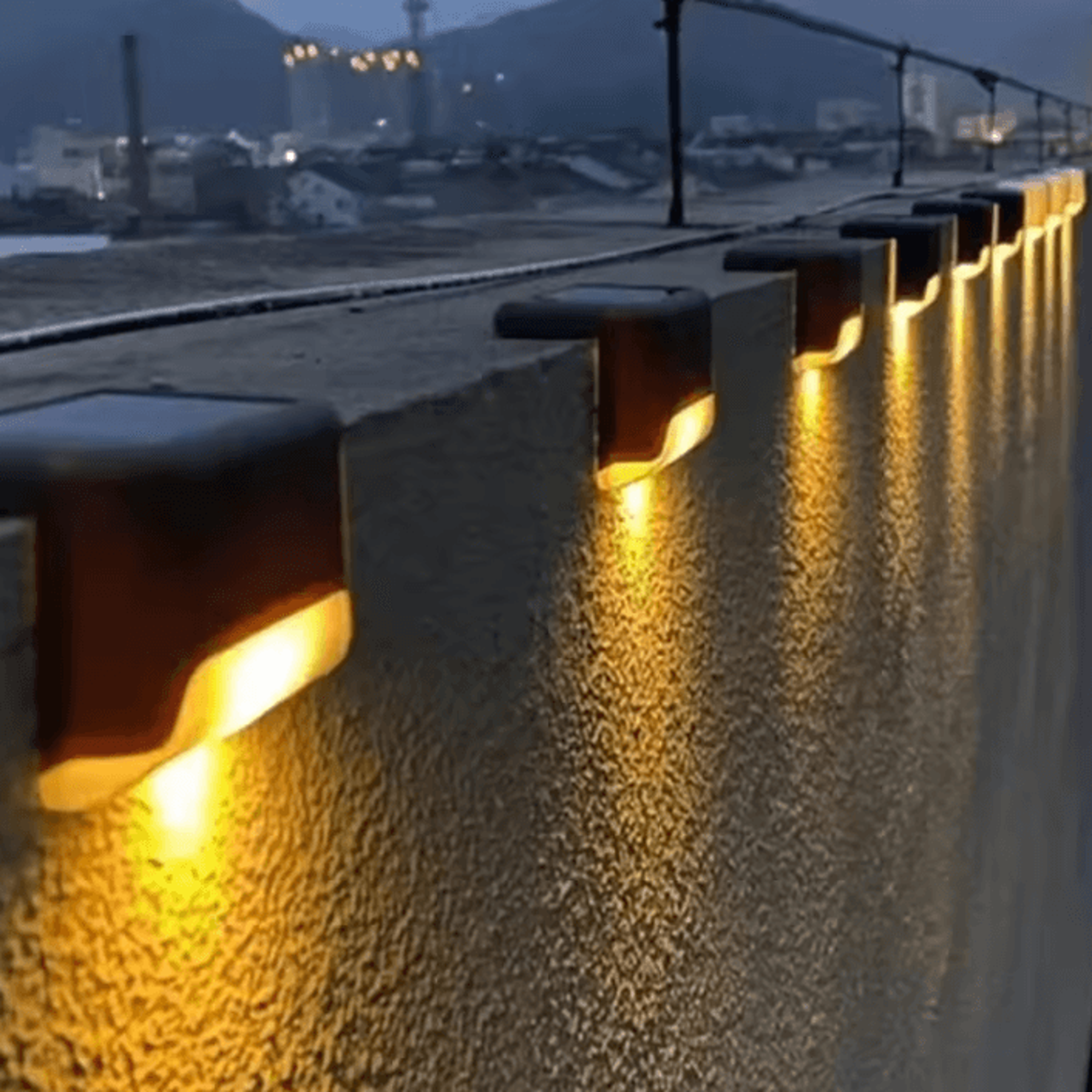 Waterproof Solar LED Step Lights For Stairs Deck And Garden 0