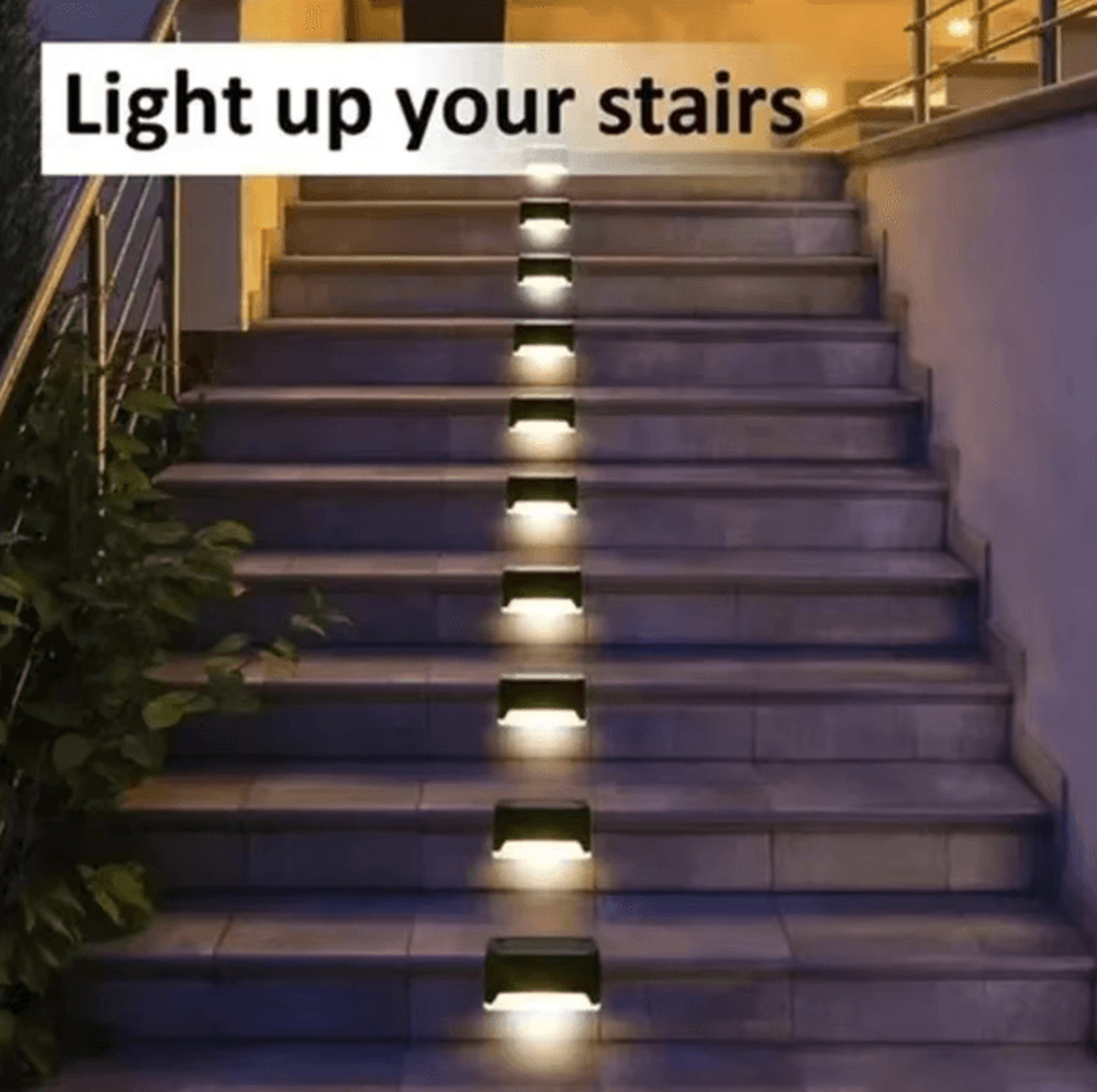 Waterproof Solar LED Step Lights For Stairs Deck And Garden 1