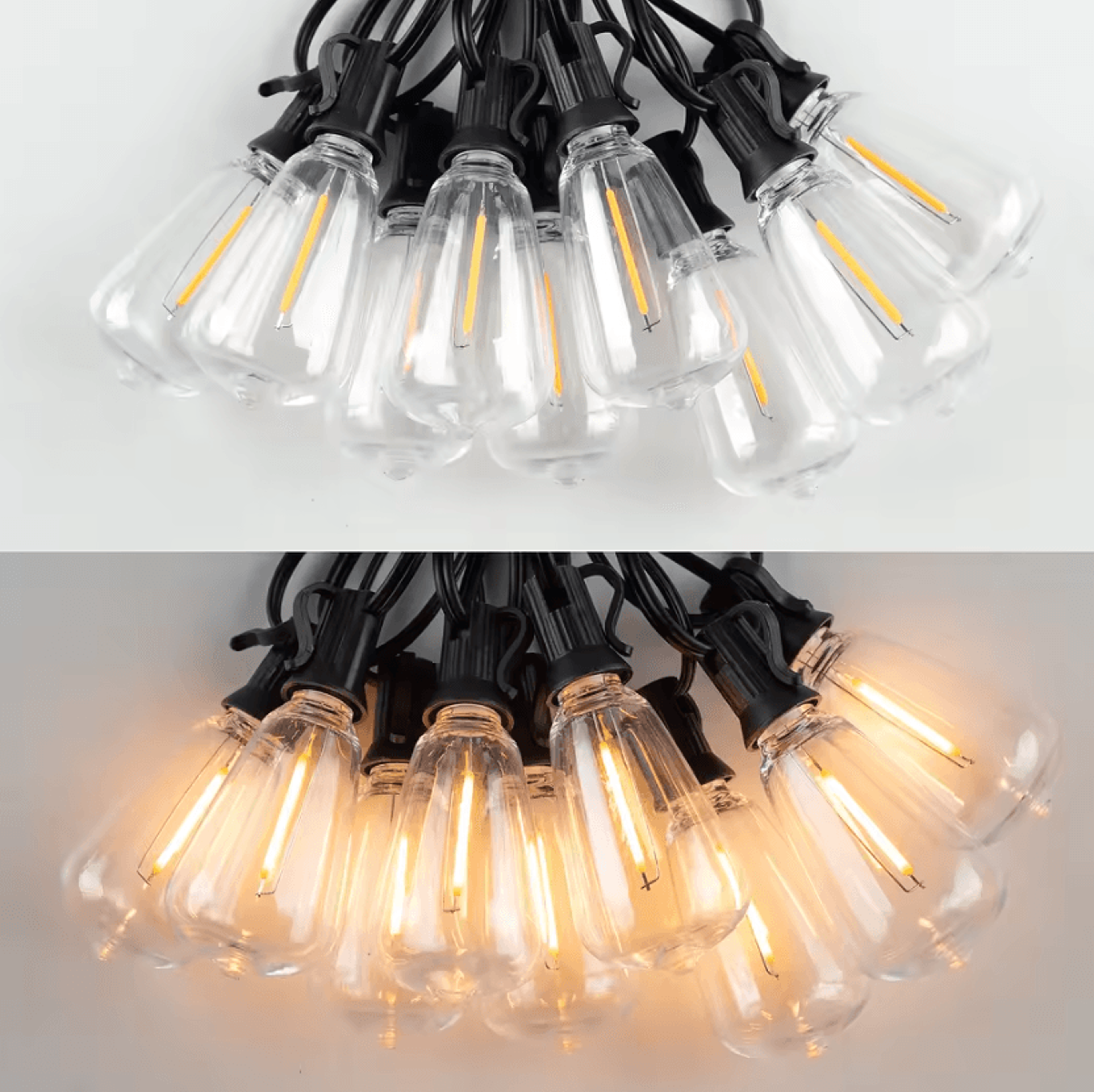 ST38 Outdoor LED String Lights With Shatterproof Dimmable Bulbs 3