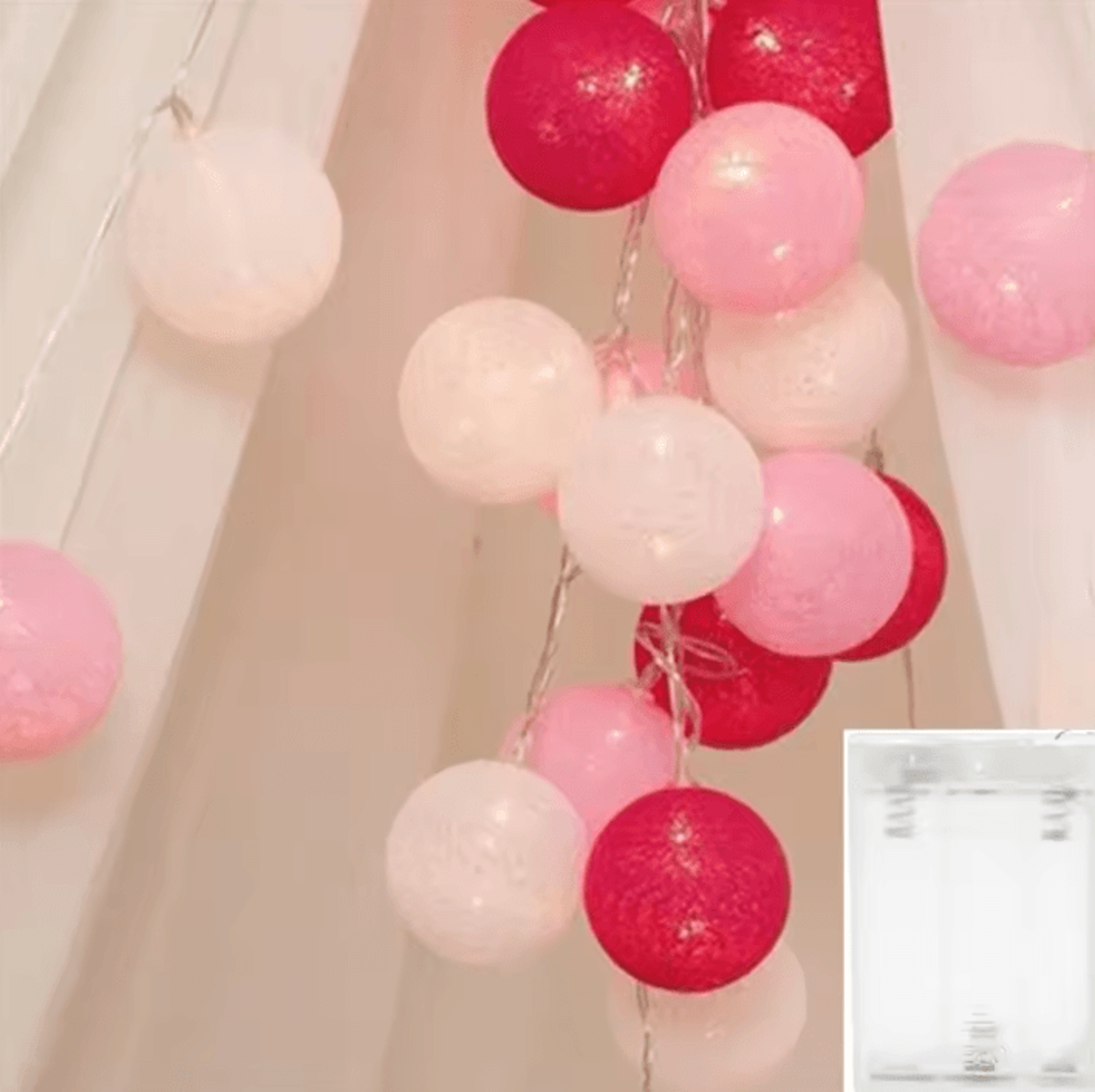 Cotton Ball LED String Lights For Home And Party Decor 2