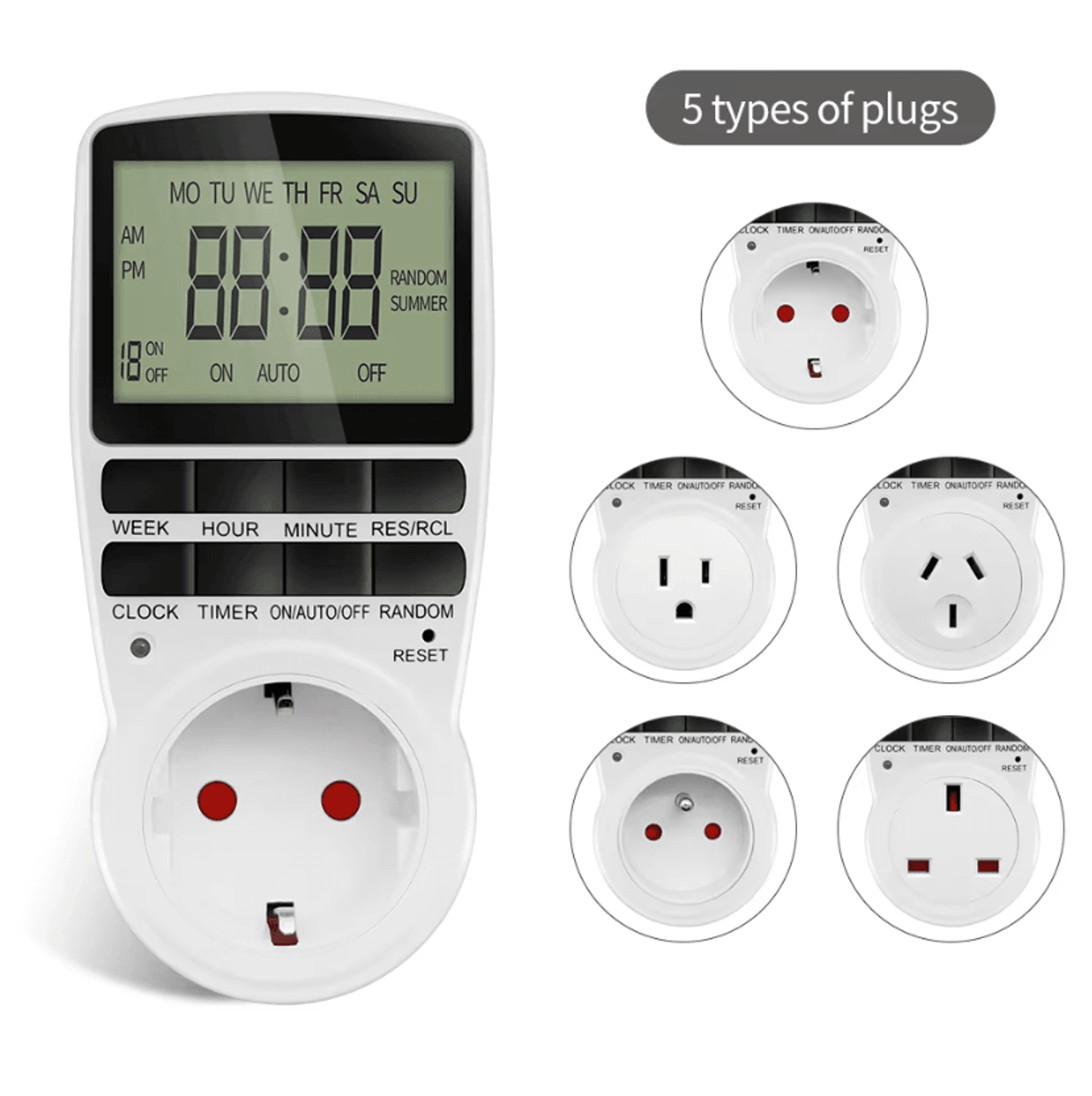 220V Programmable Digital Timer Socket For Automatic Appliance Control 0