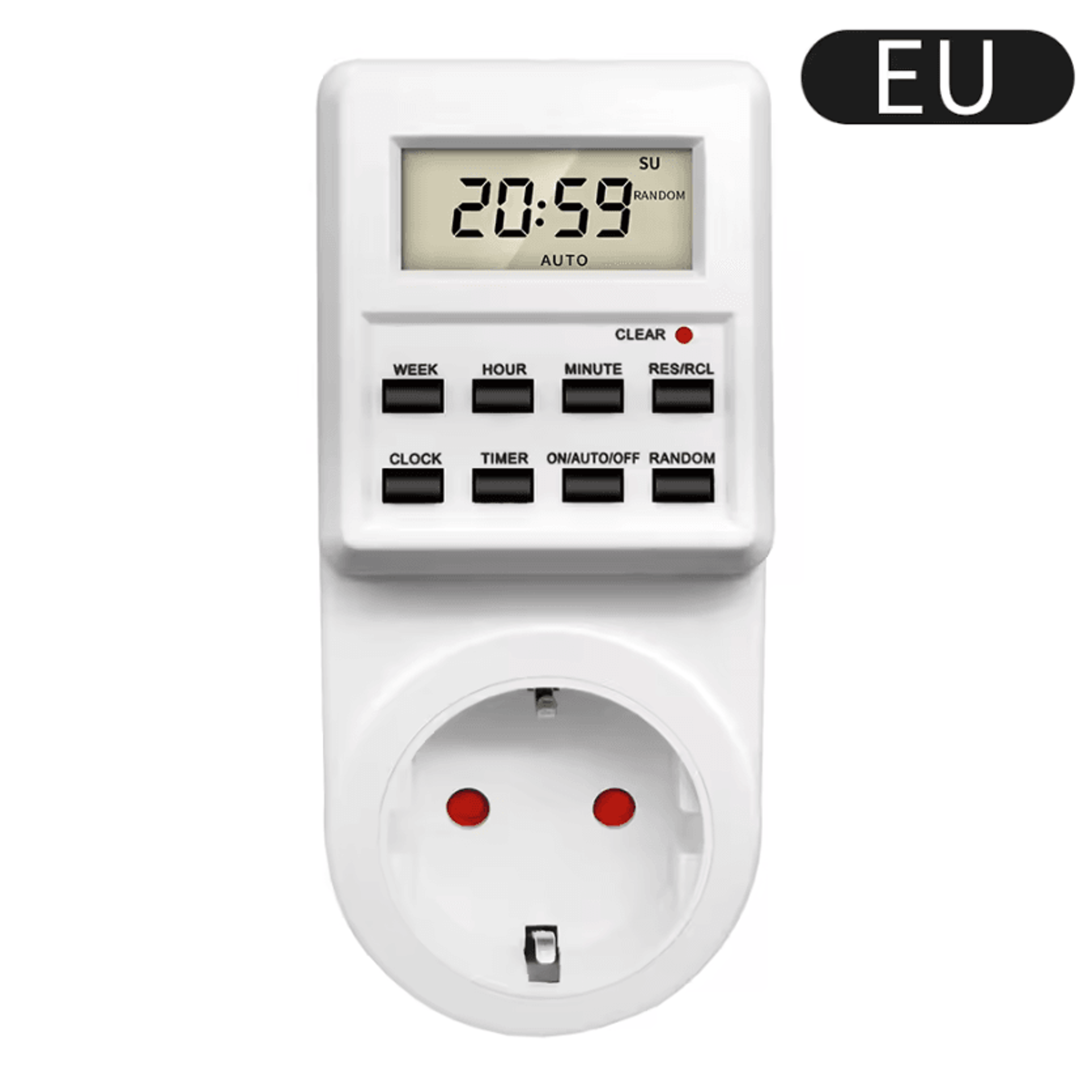 220V Digital Programmable Timer Plug For Automatic Power Control 6