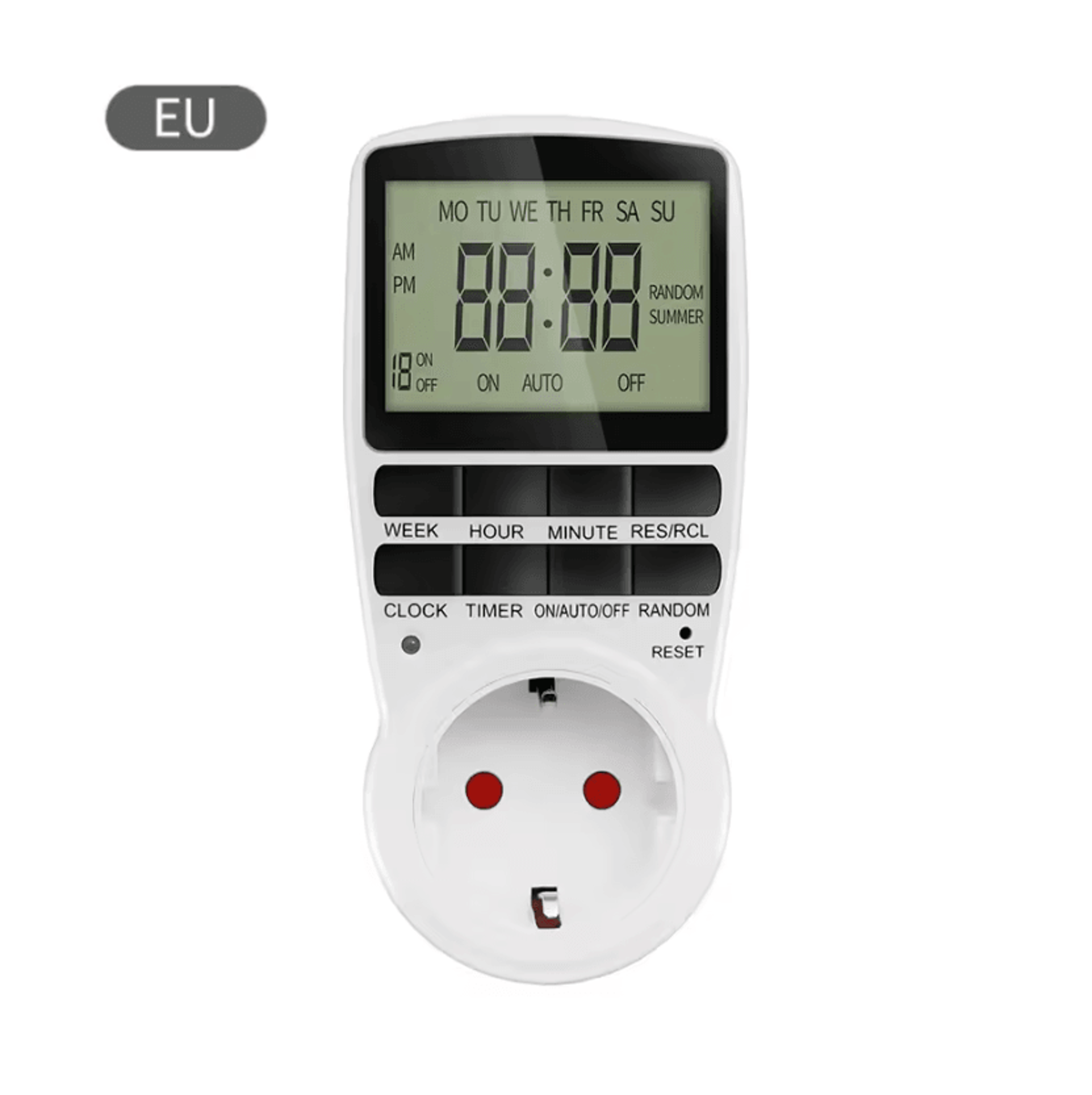 220V Digital Programmable Timer Socket For Automatic Appliance Control 3