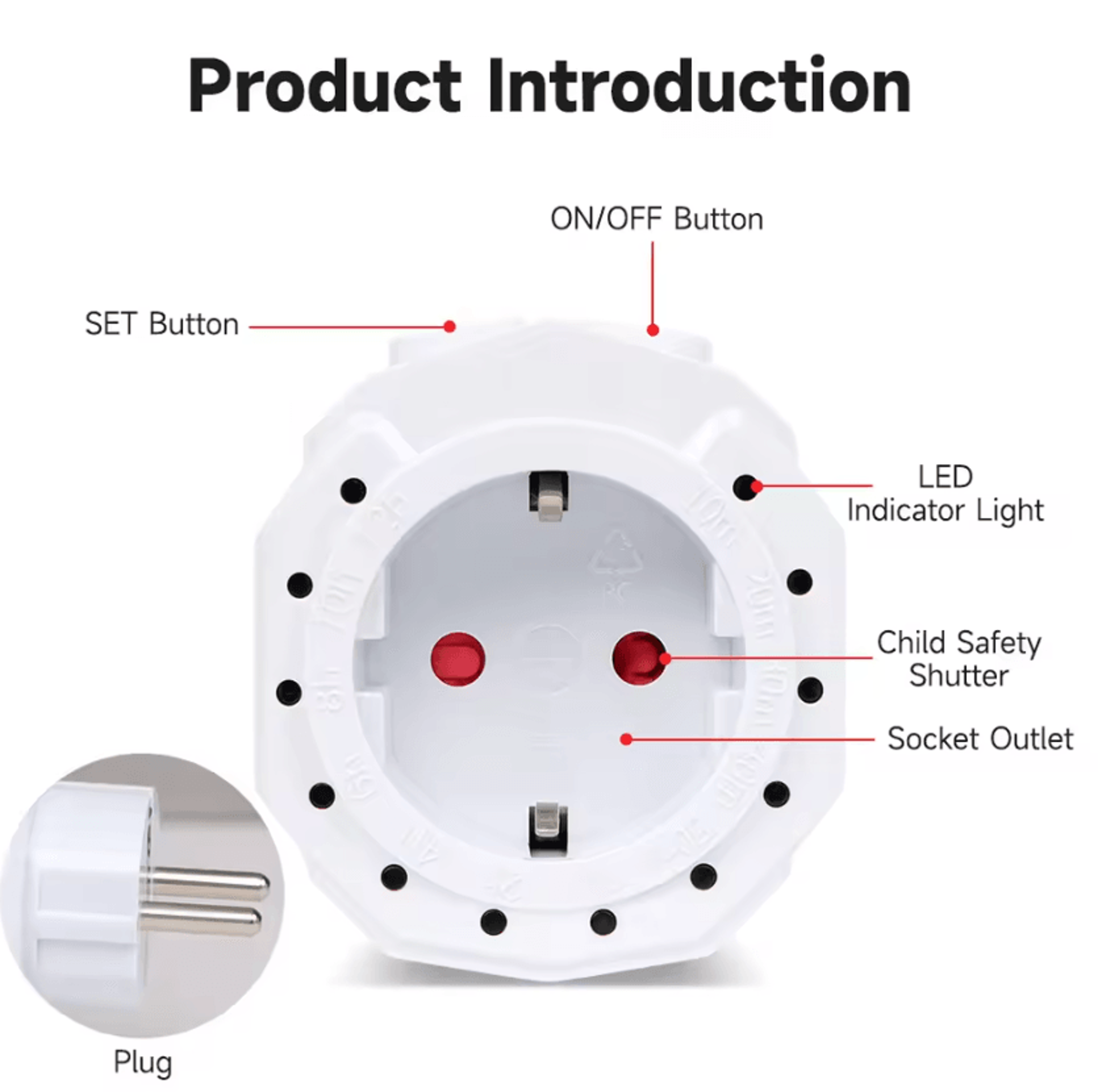 12 Hour Smart Countdown Timer Plug For Automatic Appliance Control 2