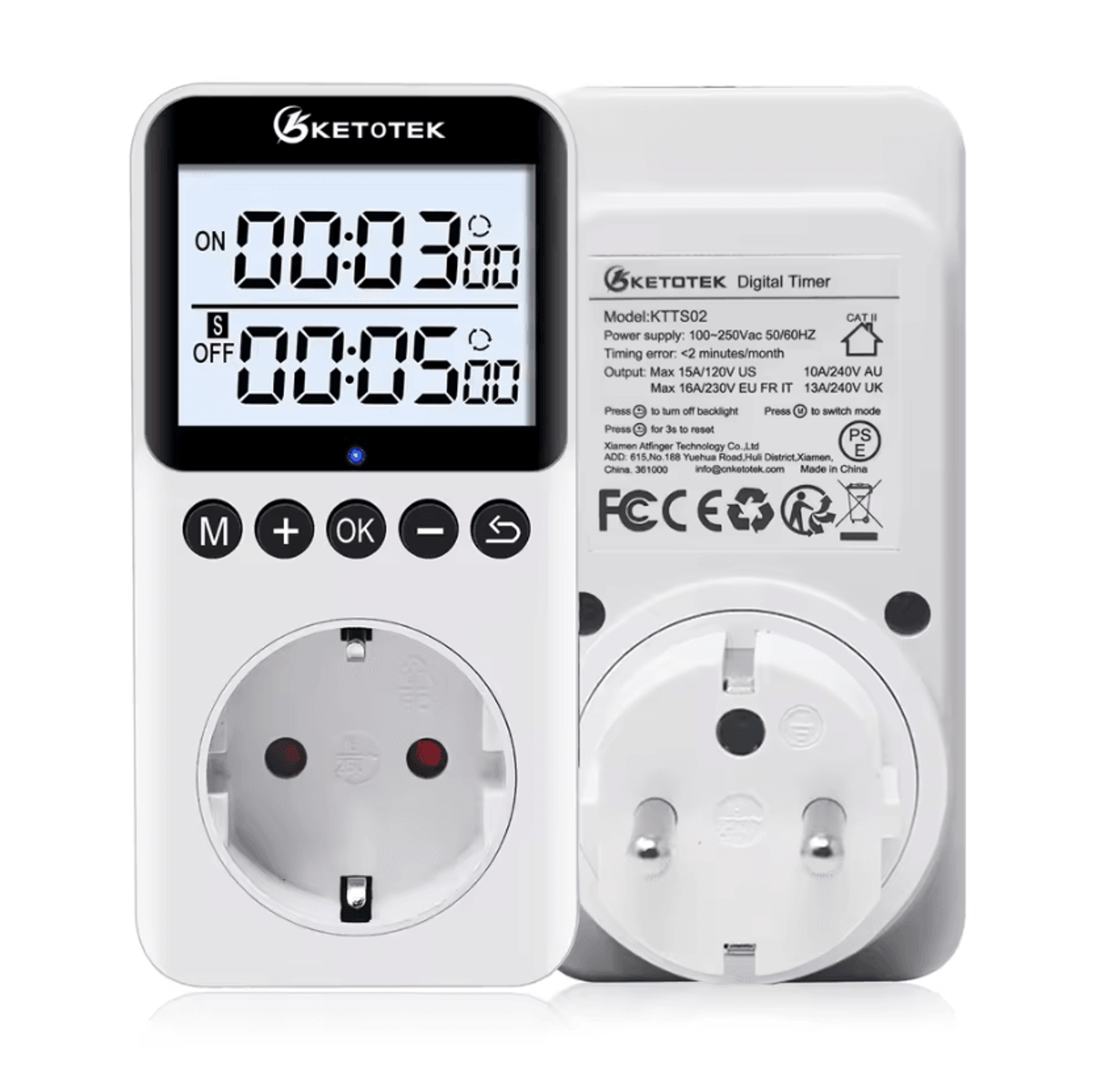 Smart Digital Countdown Timer Socket For Automatic Power Control 1