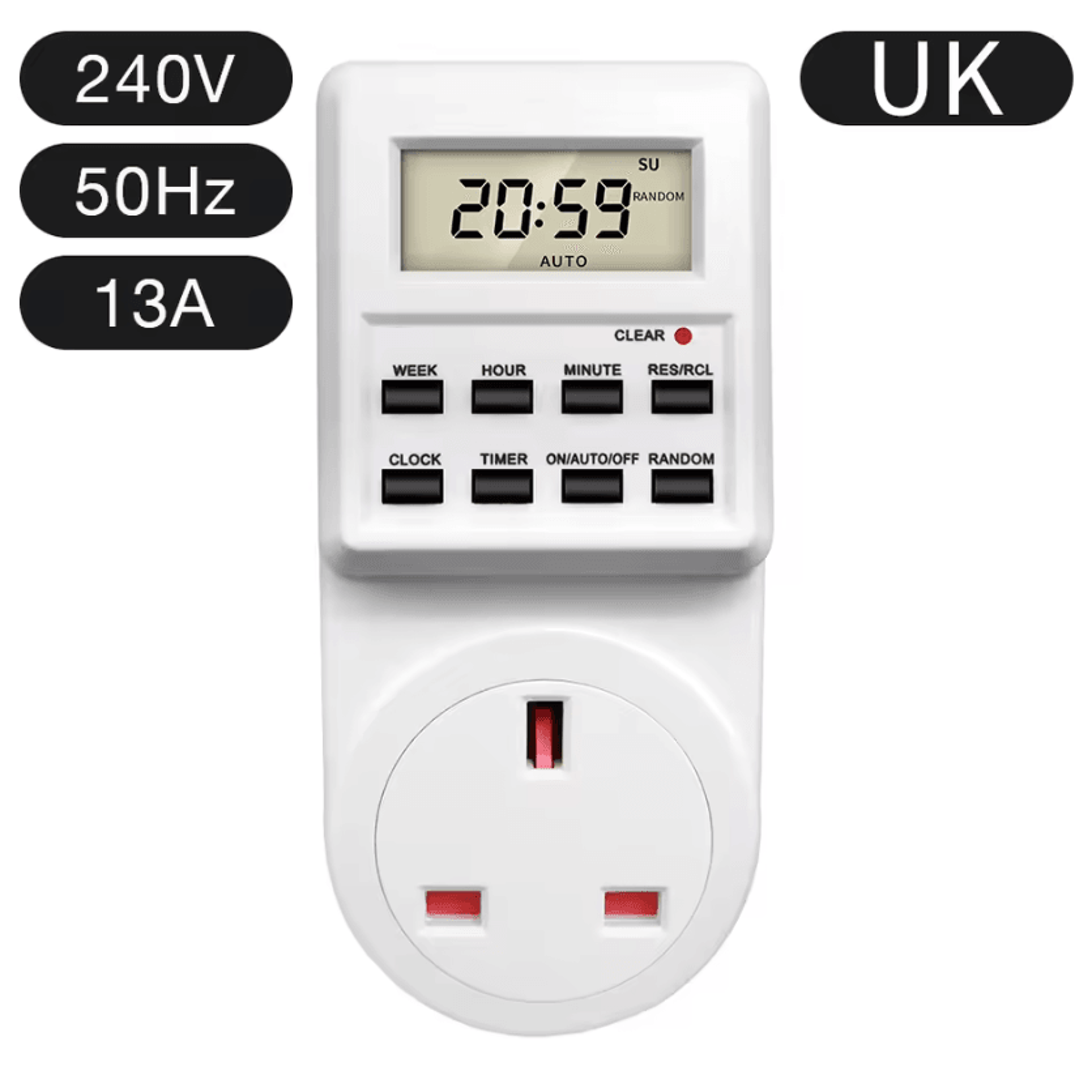 24 Hour Programmable Digital Timer Outlets 3