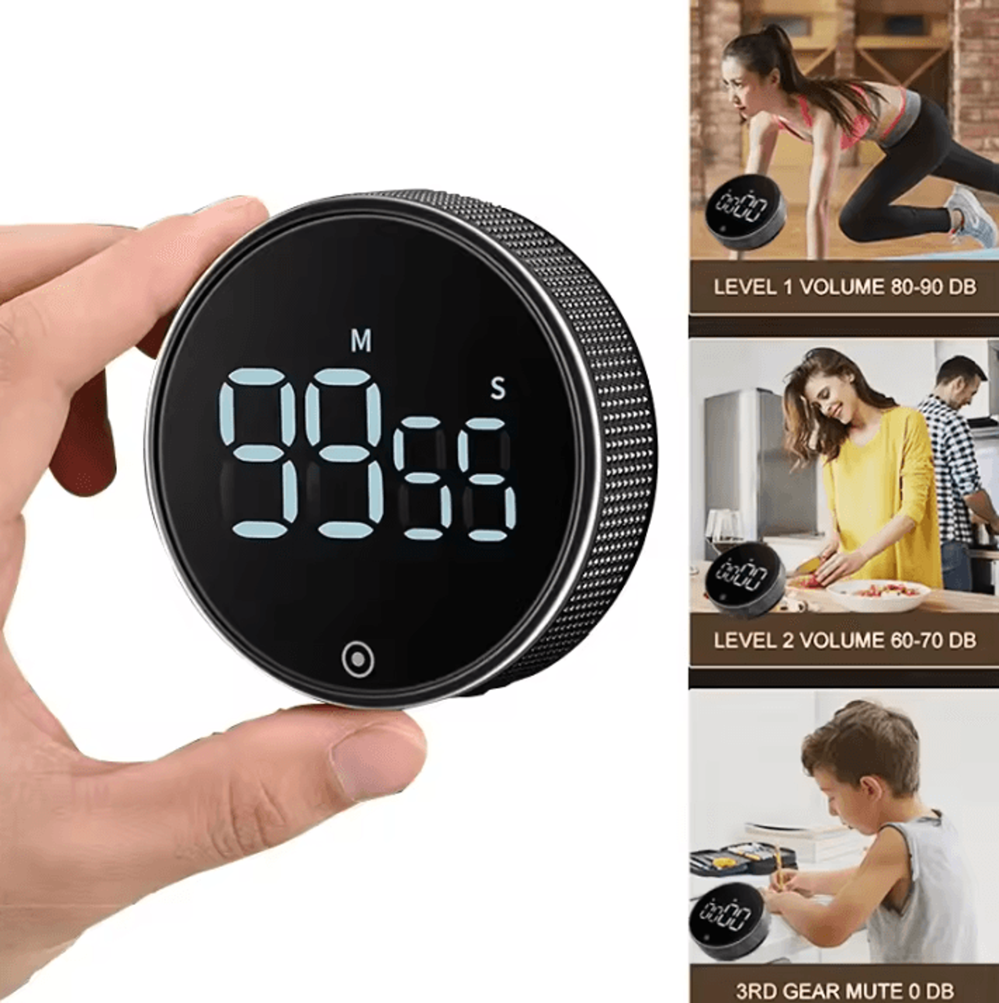 Magnetic LED Digital Kitchen Countdown Timer 3