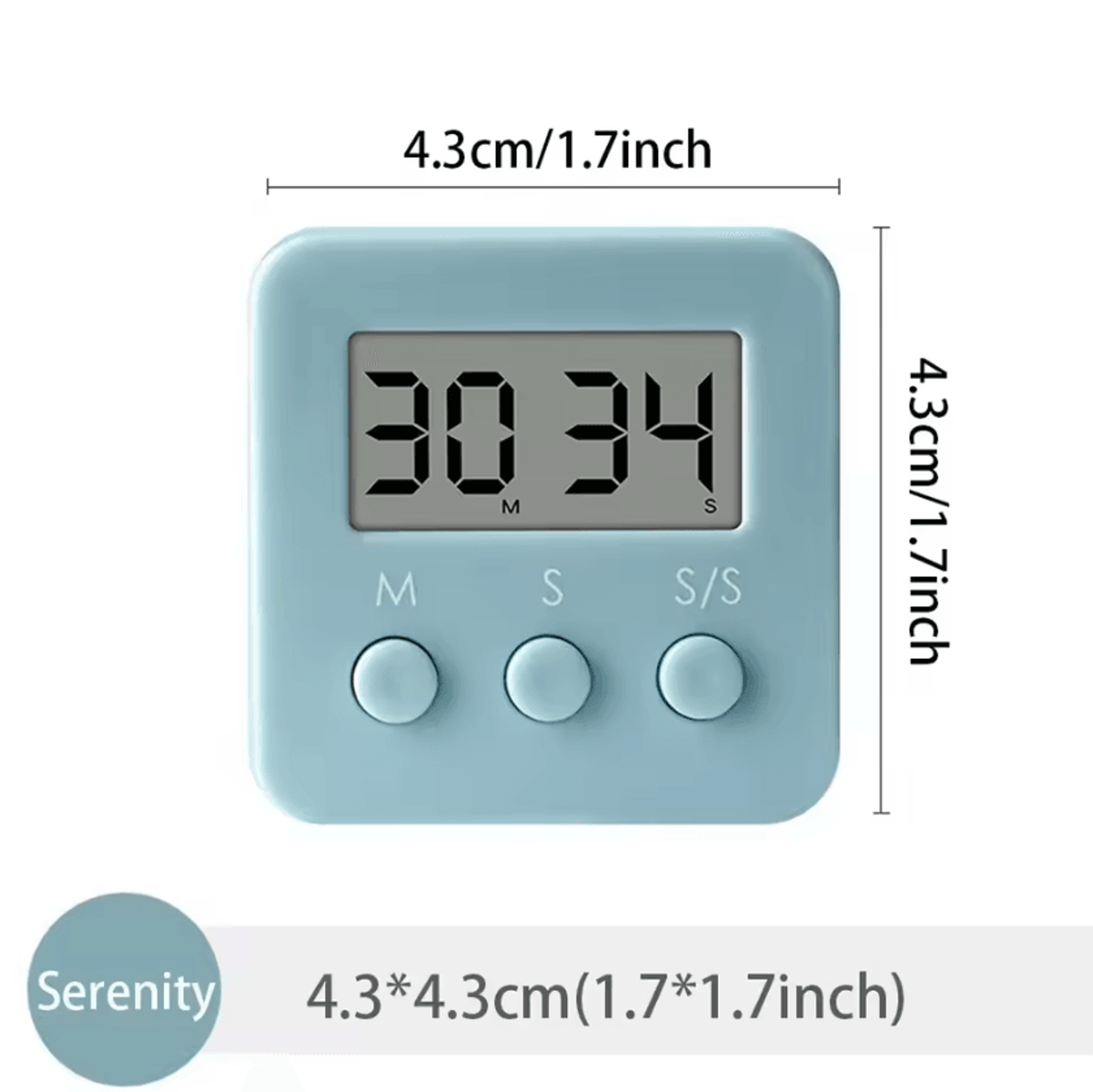 Large LCD Digital Kitchen Timer With Mute Alarms 6
