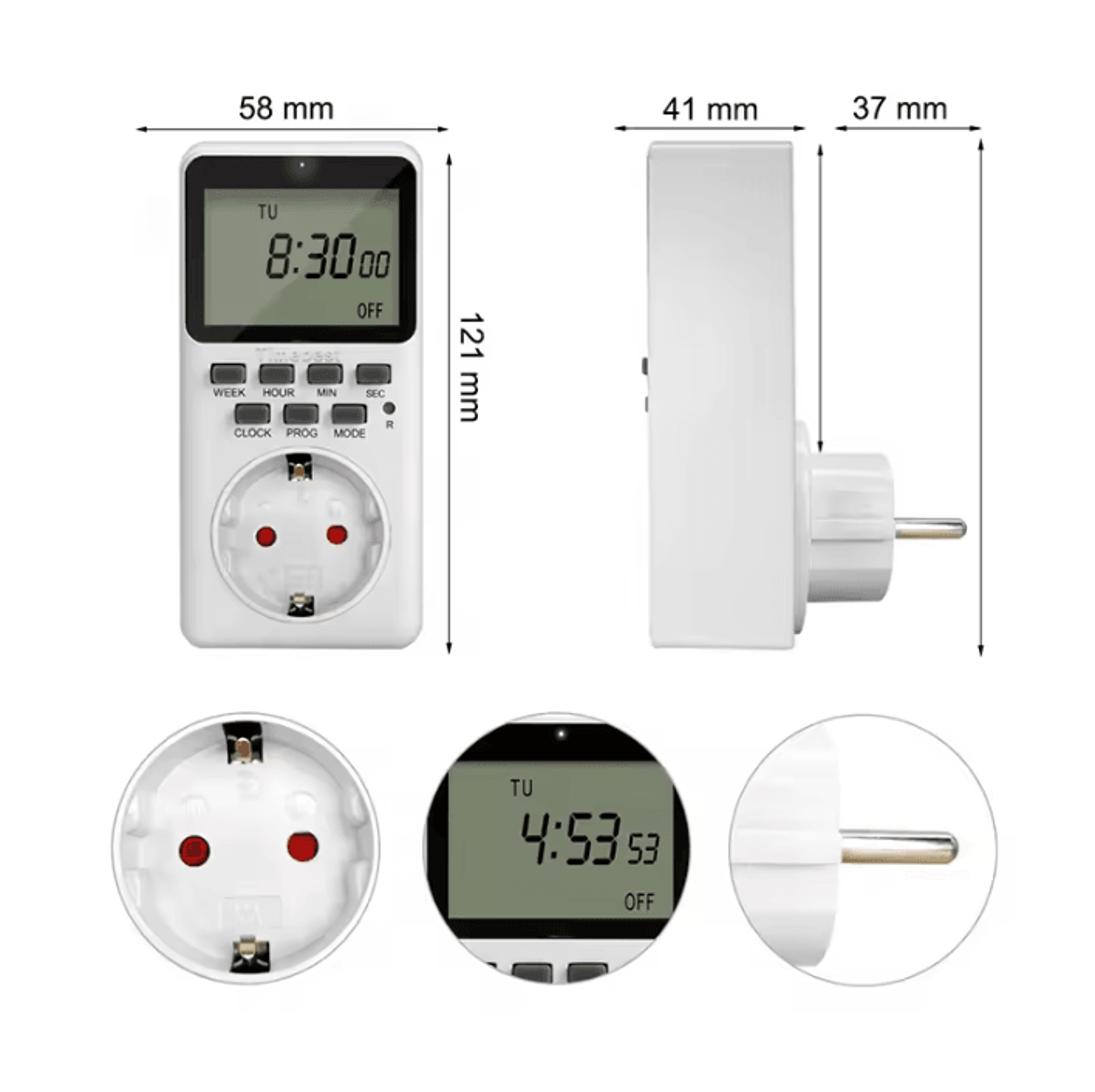 20 Program Weekly Digital Timer Outlets 2
