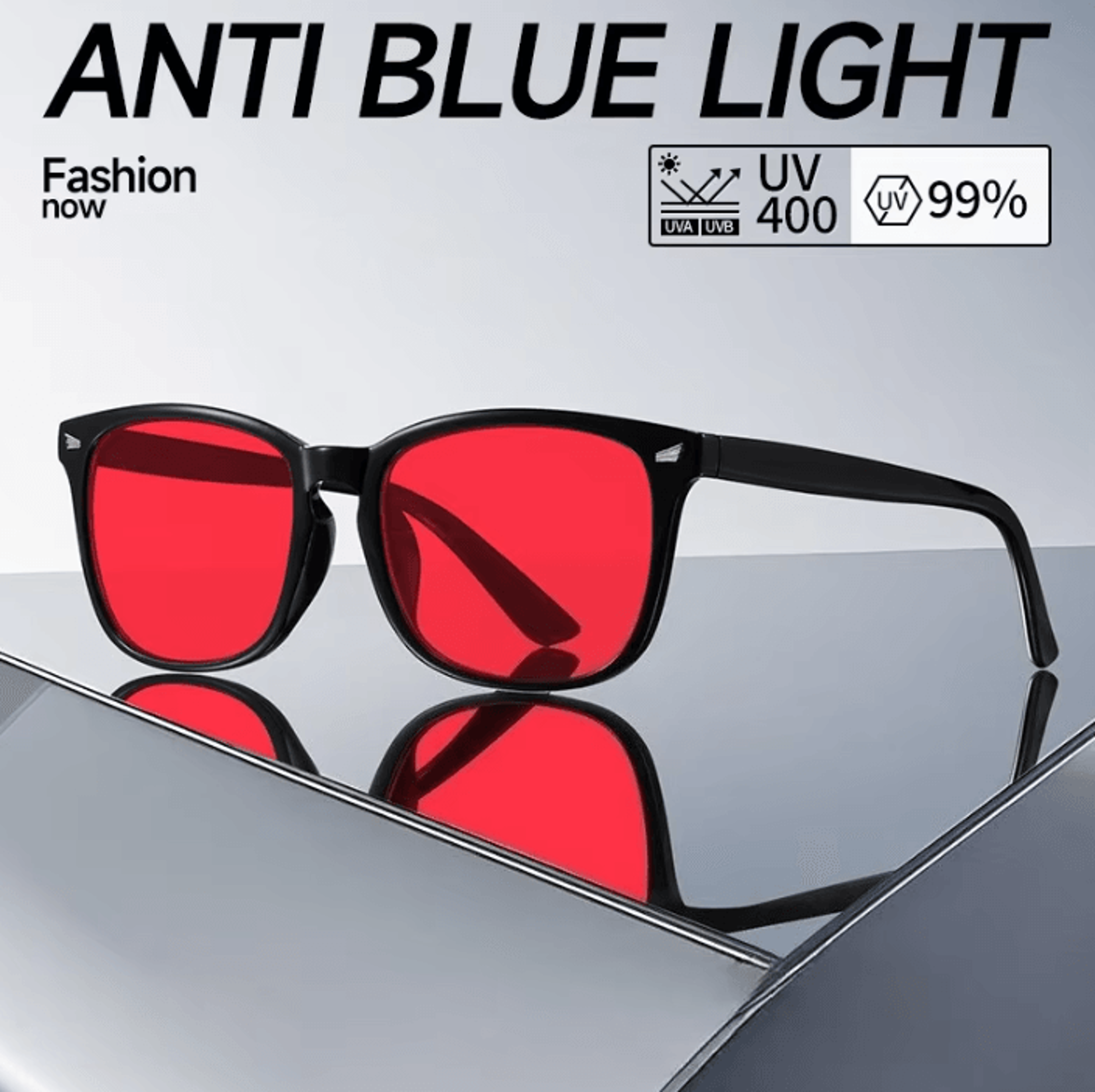 Red Tinted Blue Light Blocking Glasses For Evening Screen Use 0