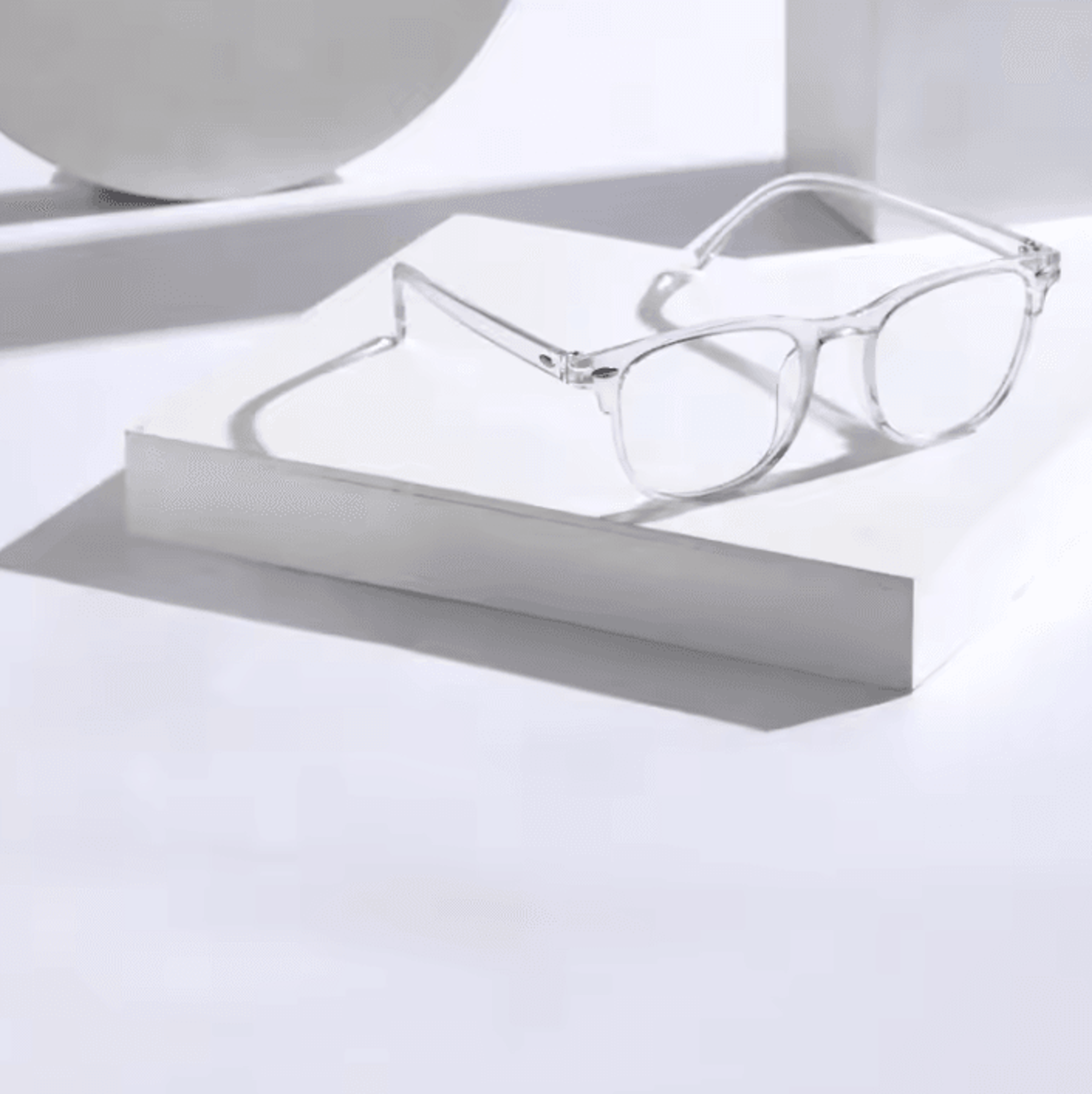 Transparent Square Blue Light Glasses With Clear Trendy Frame 3