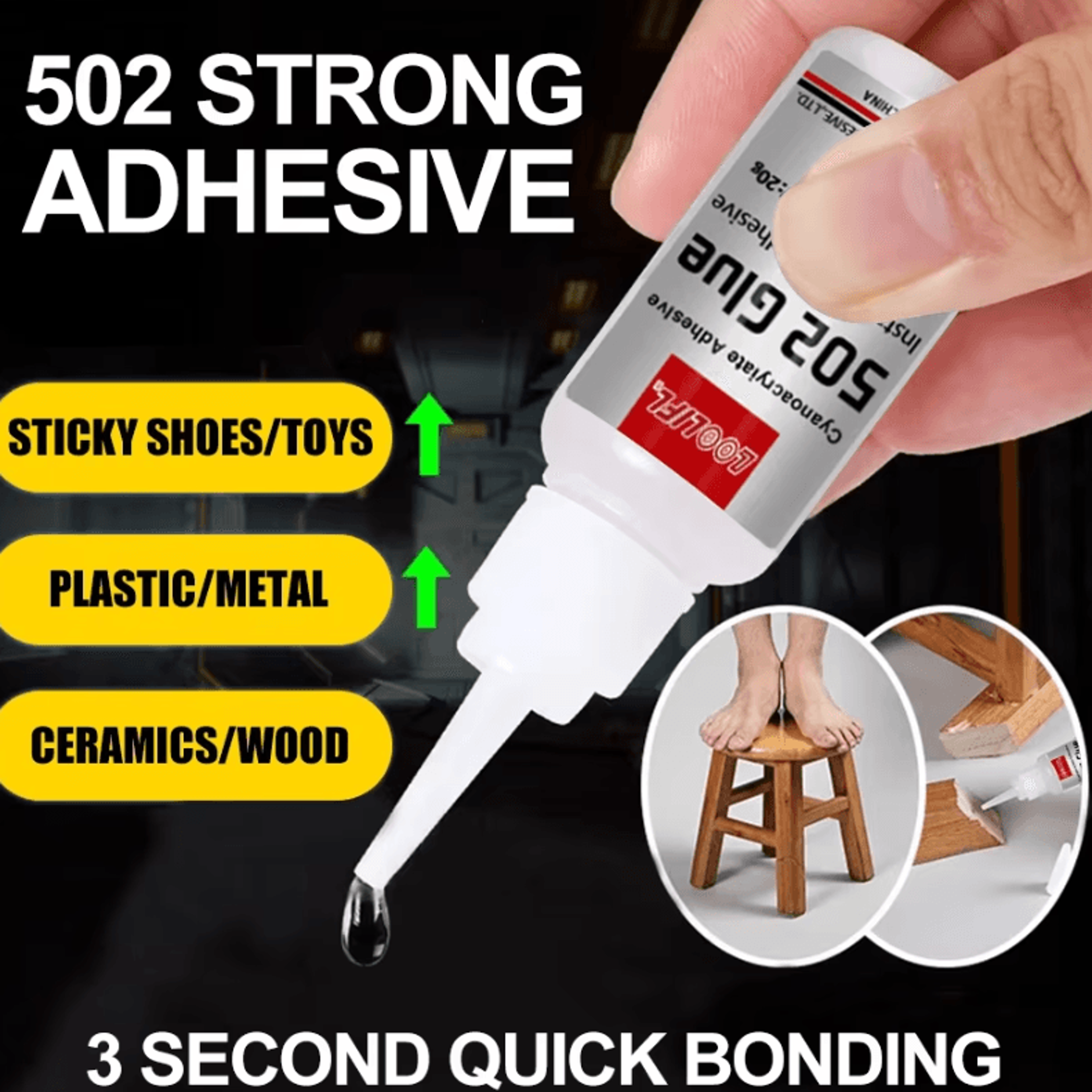 502 Instant Quick Dry Super Glue For Multi Surface Repairs 1