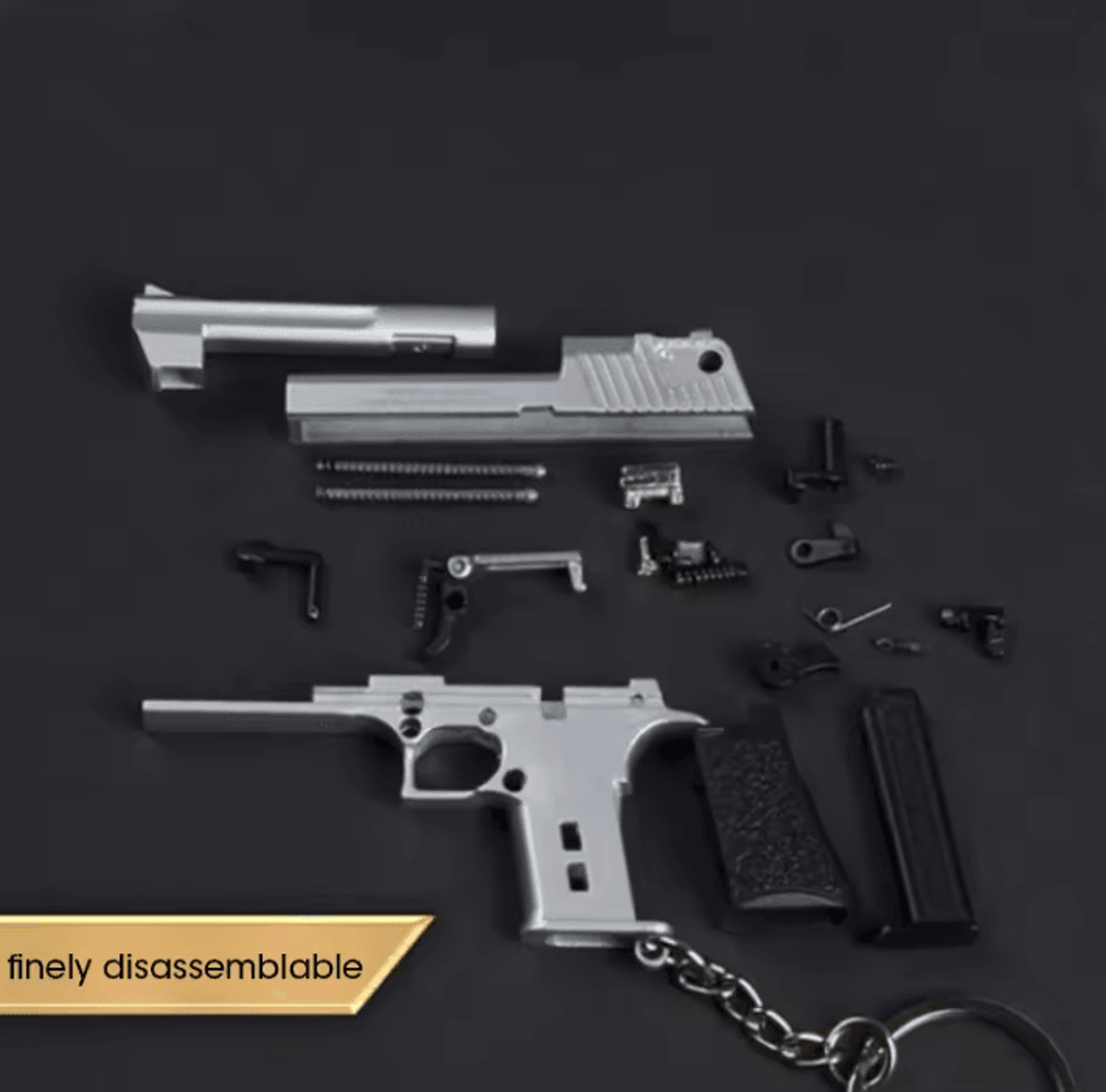 1 4 Scale Desert Eagle Style Alloy Miniature Keychain 4