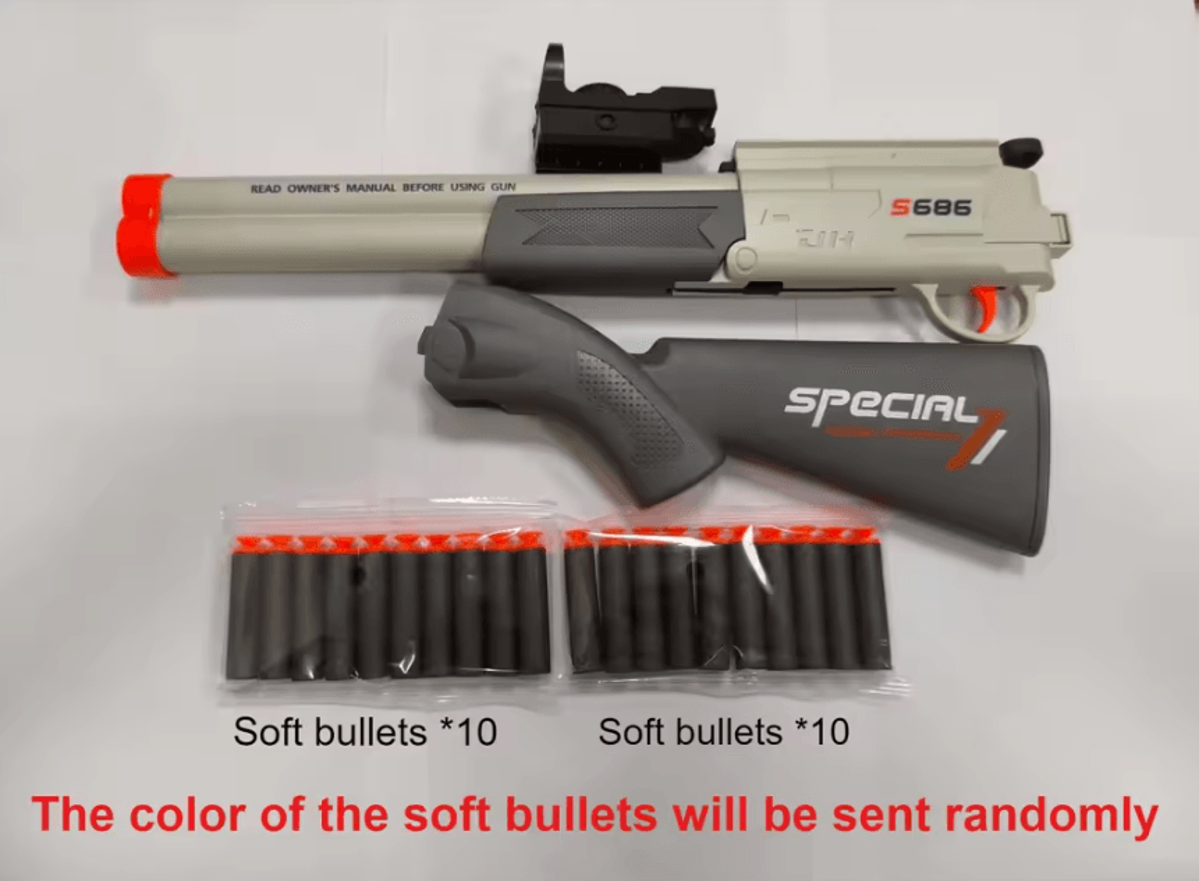 S686 Style Double Barrel Soft Bullet Toy Blaster 5