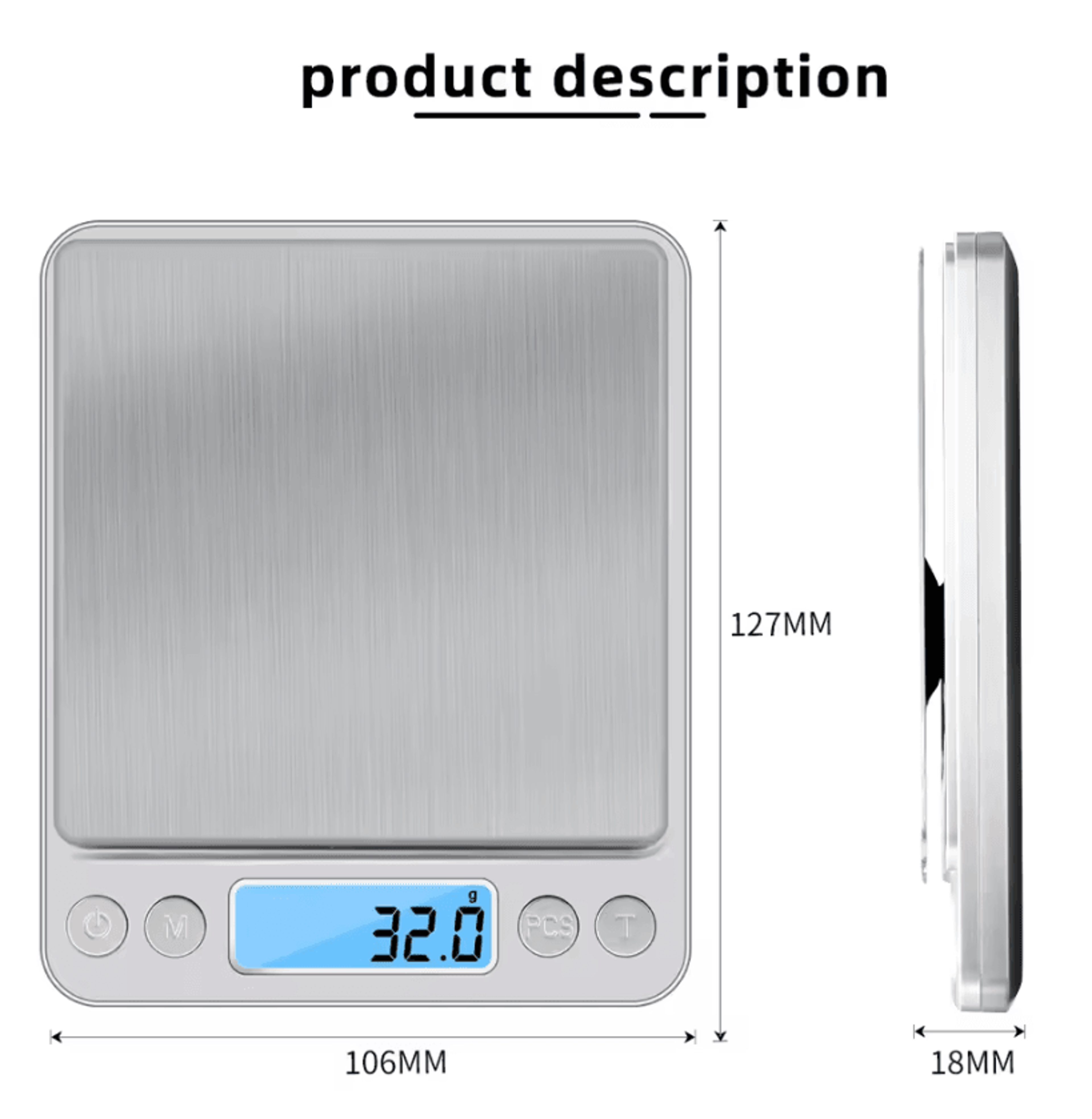 3000g X 01g Mini Digital Precision Scale With LCD Display 5