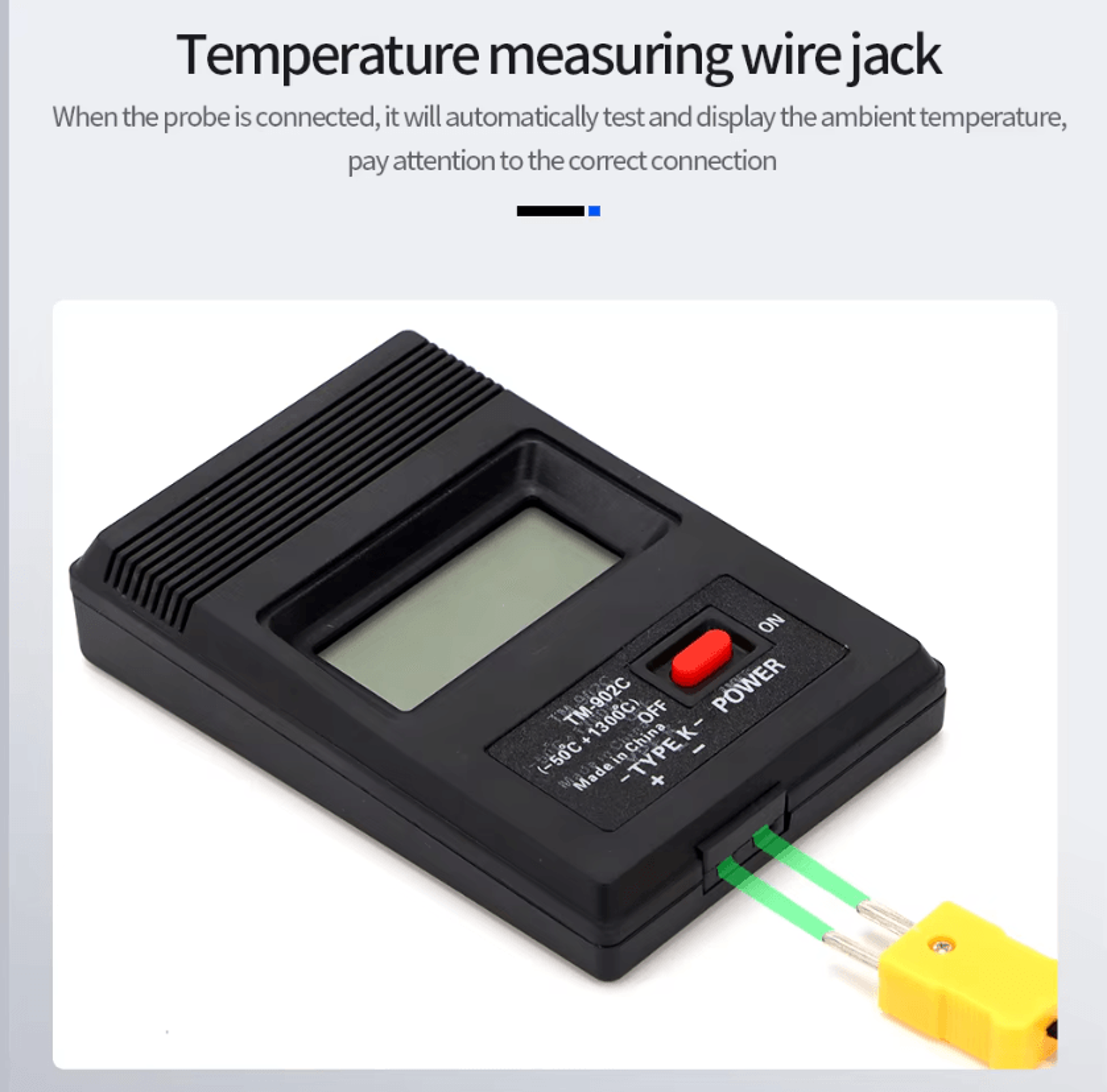 TM902C Digital KType Thermometer With Thermocouple Probe 4