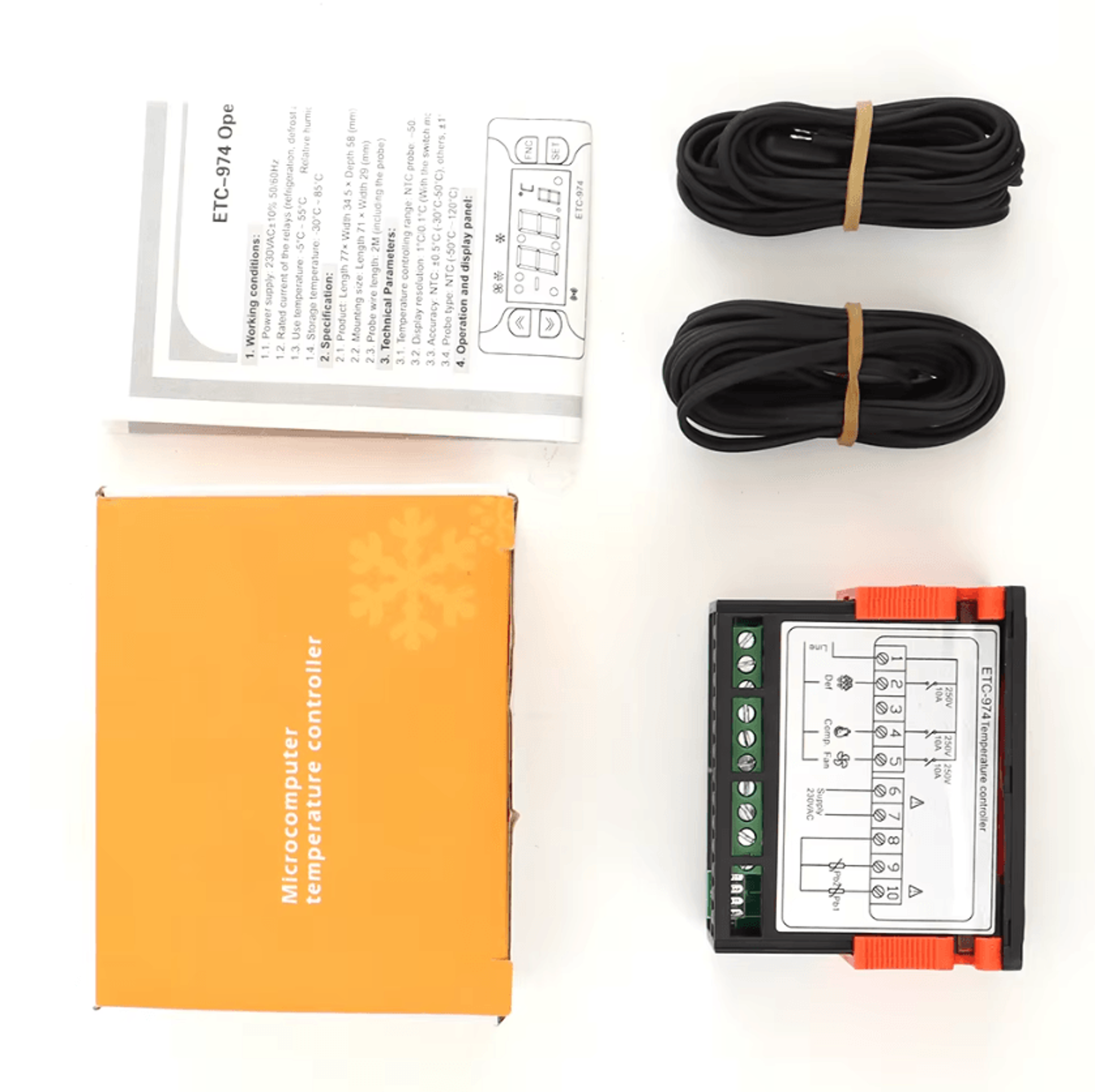ETC974 Digital Temperature Controller With Dual NTC Sensors 5
