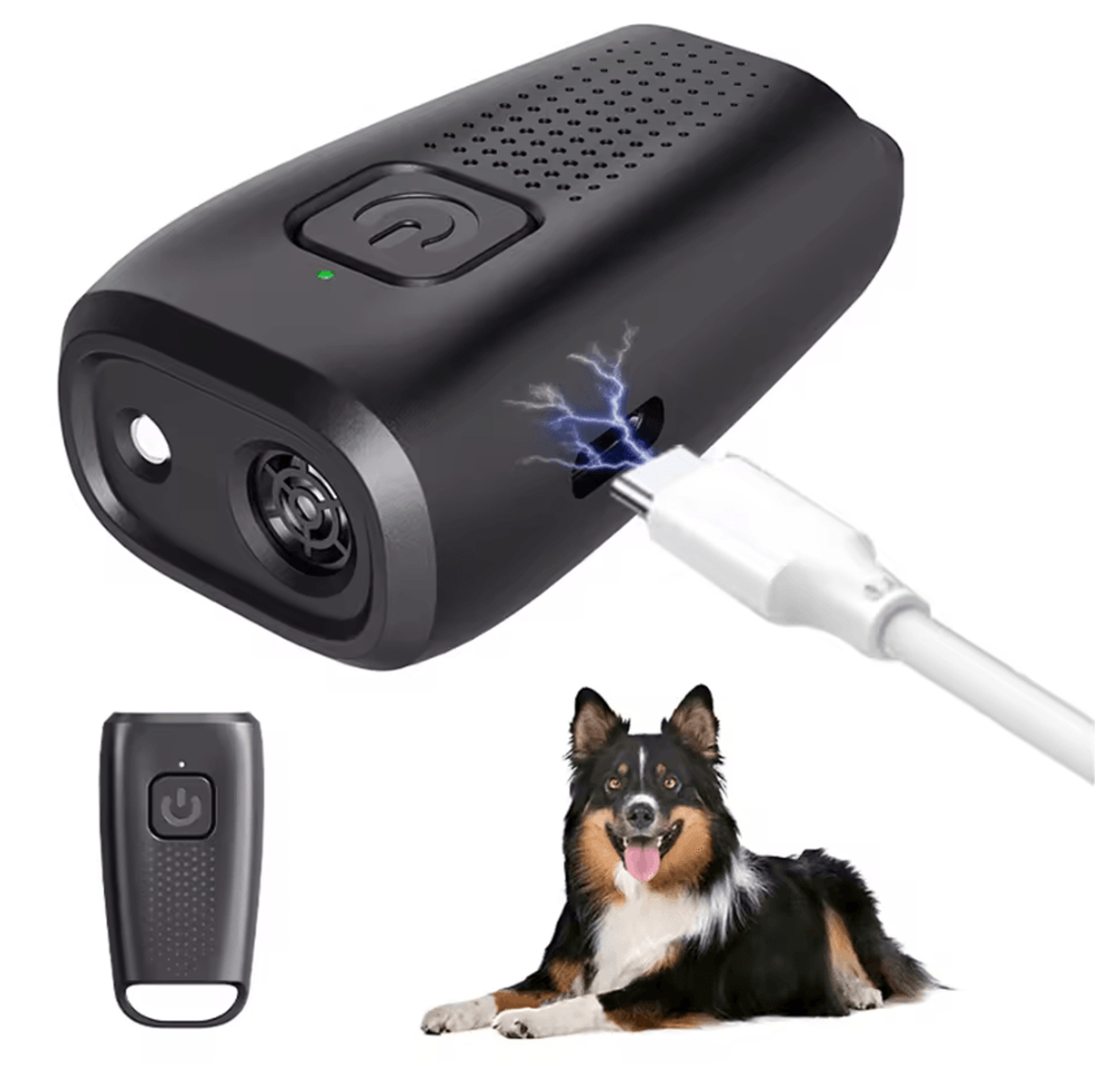 TypeC Rechargeable Ultrasonic Dog Training Device With LED Light 7