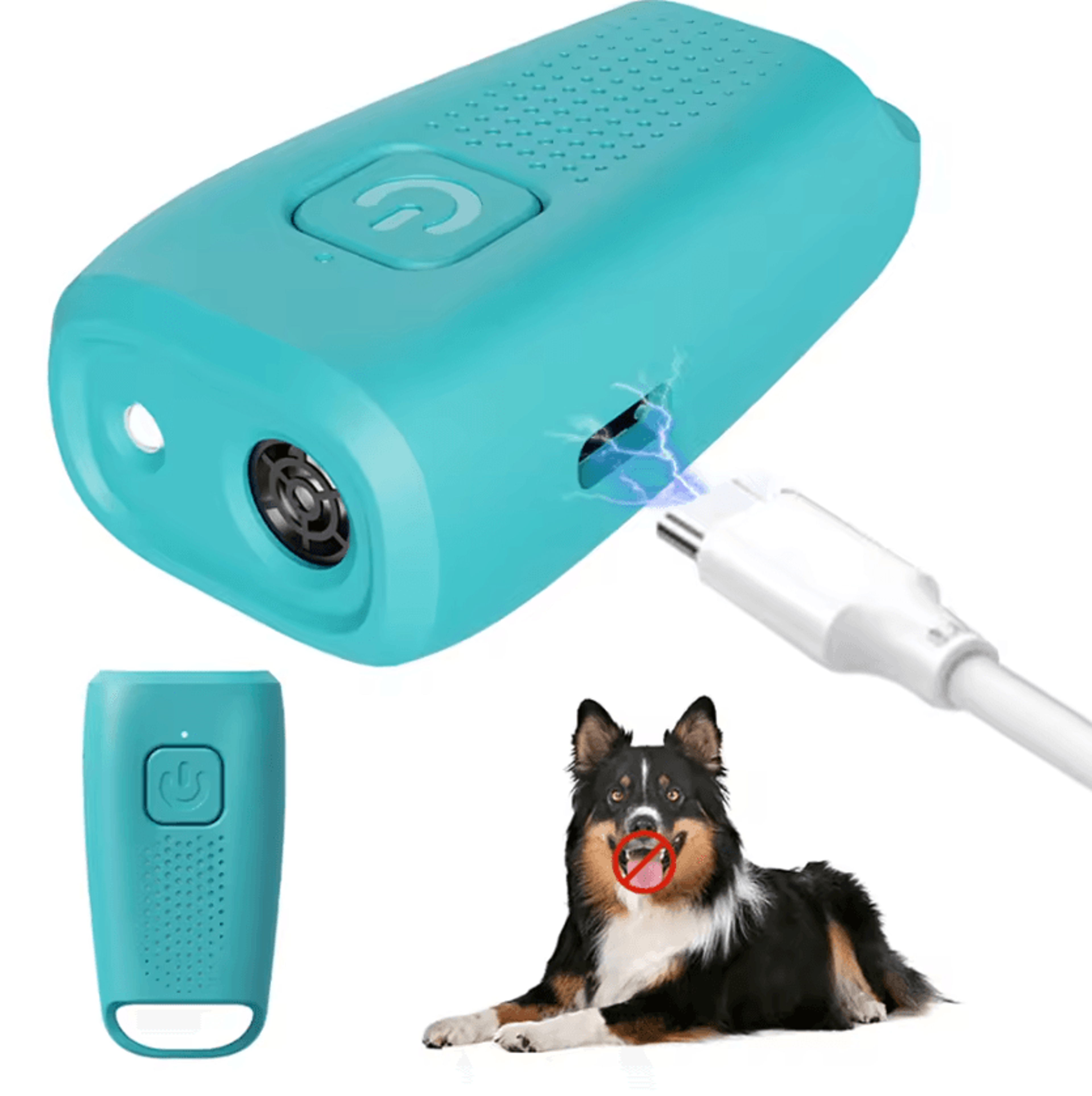 TypeC Rechargeable Ultrasonic Dog Training Device With LED Light 5