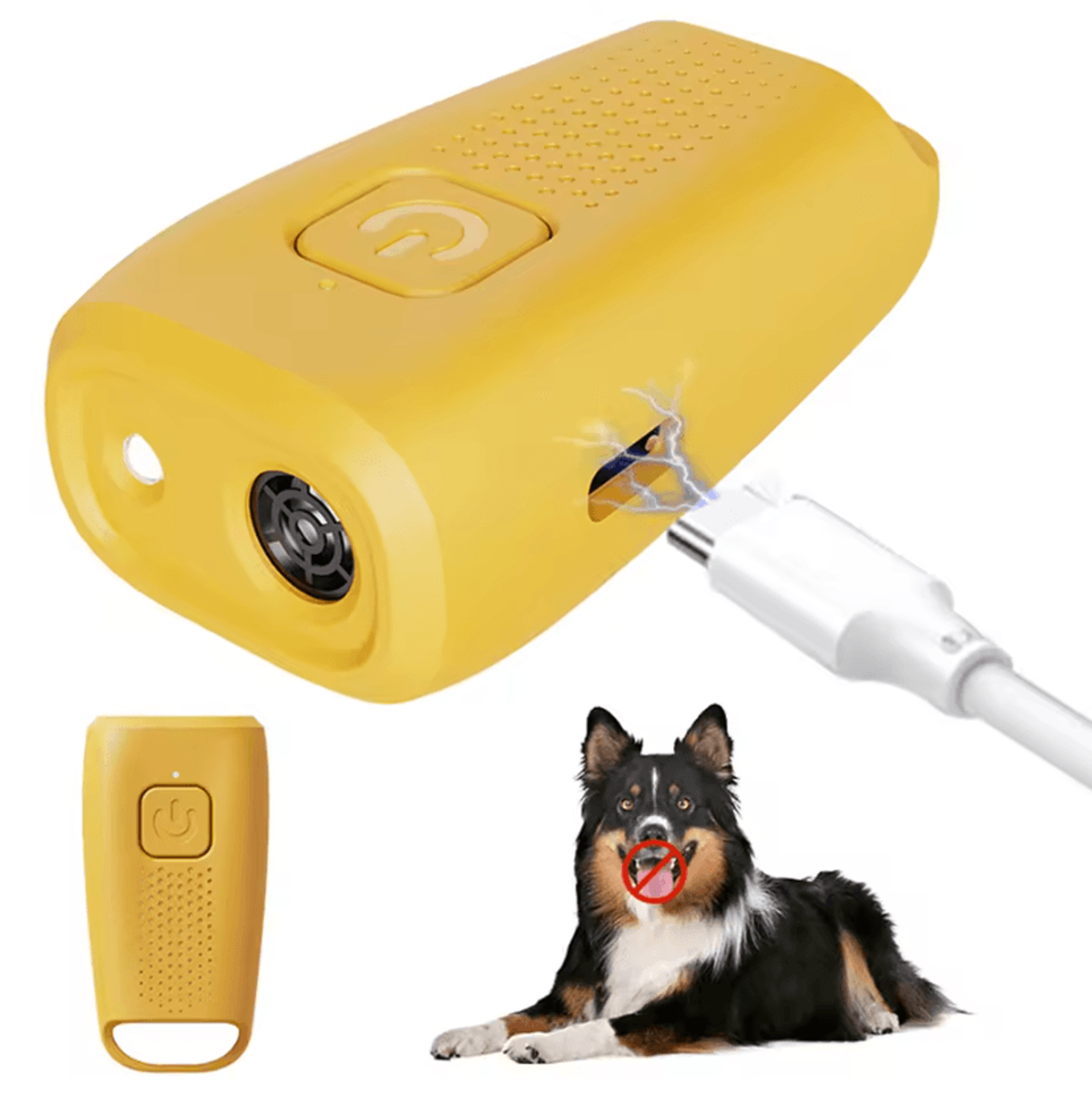 TypeC Rechargeable Ultrasonic Dog Training Device With LED Light 8