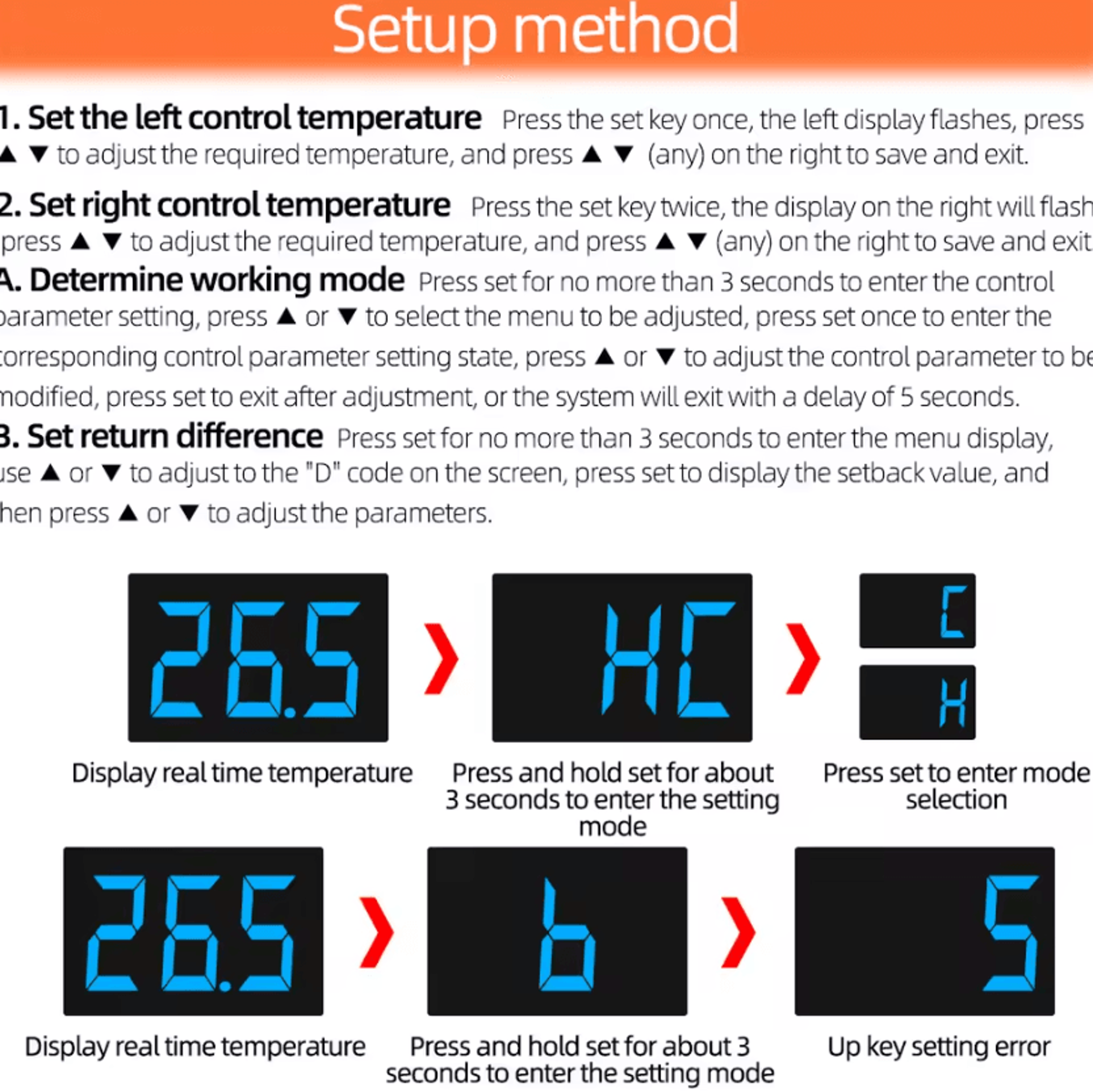 ST3012 Dual Digital Temperature Controller For Heating And Cooling 5