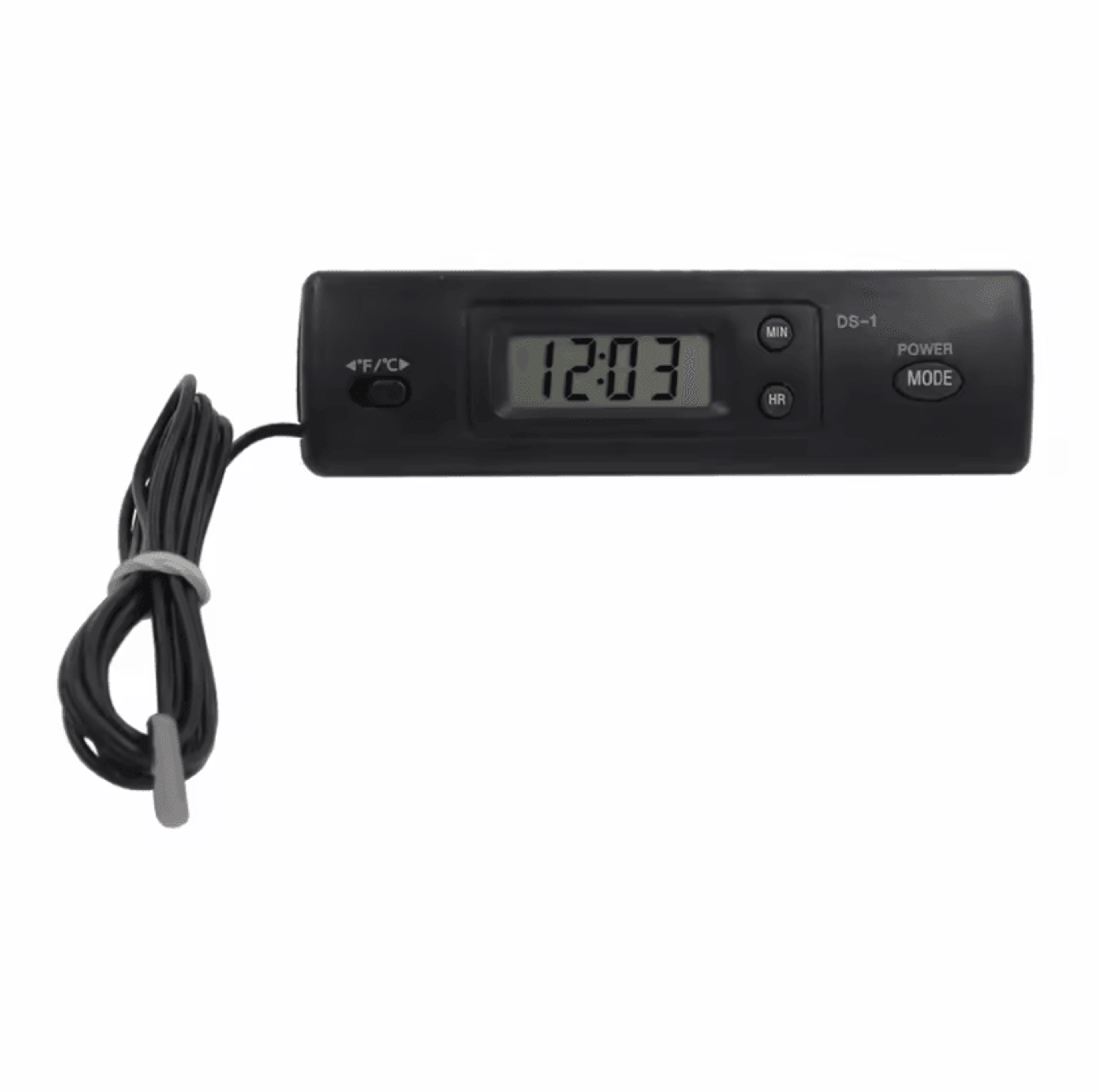 Digital In Out Thermometer With LCD Clock For Car And Aquarium 5