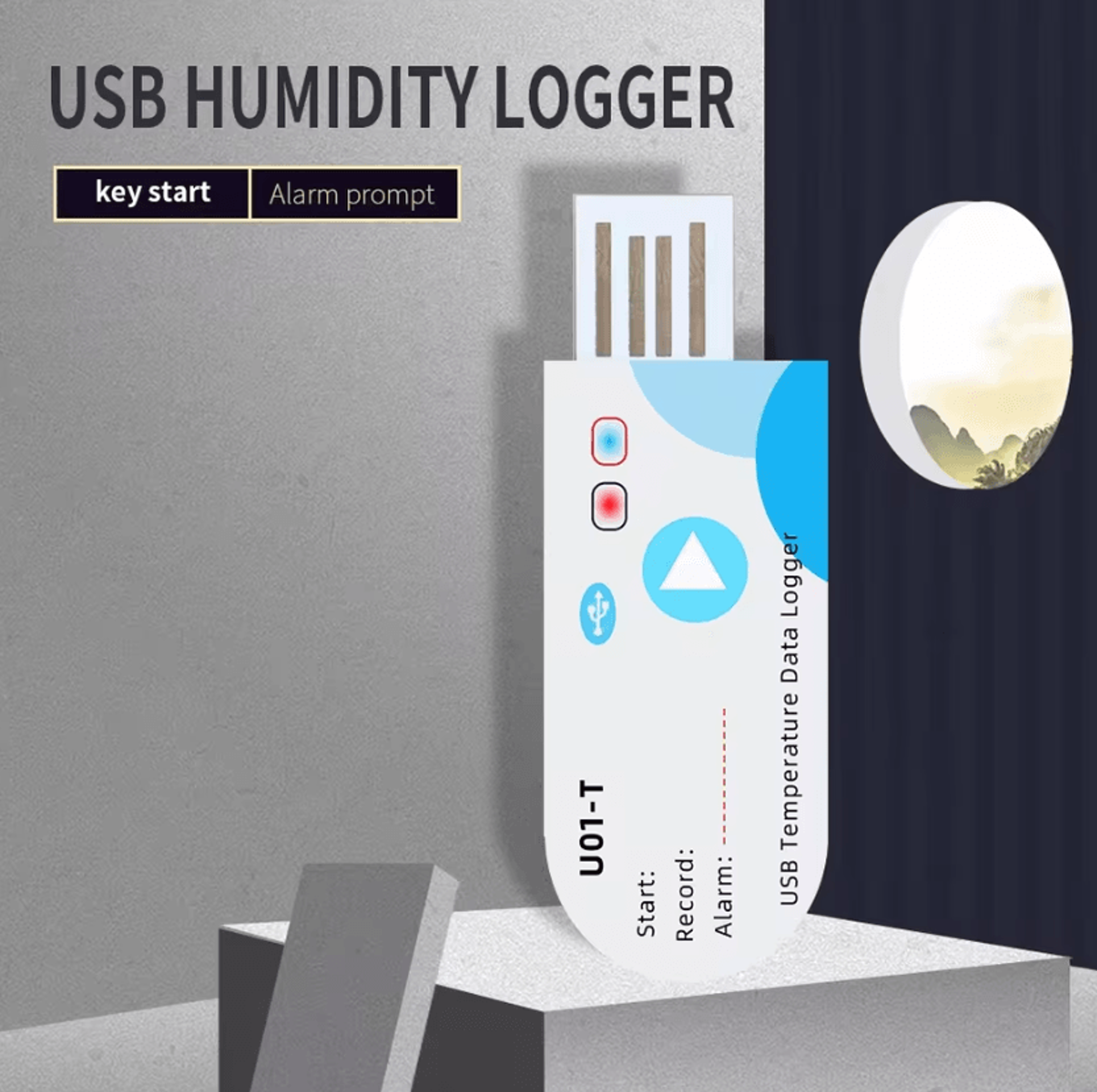 60 Day USB Temperature Data Logger For Cold Chain Monitoring 0
