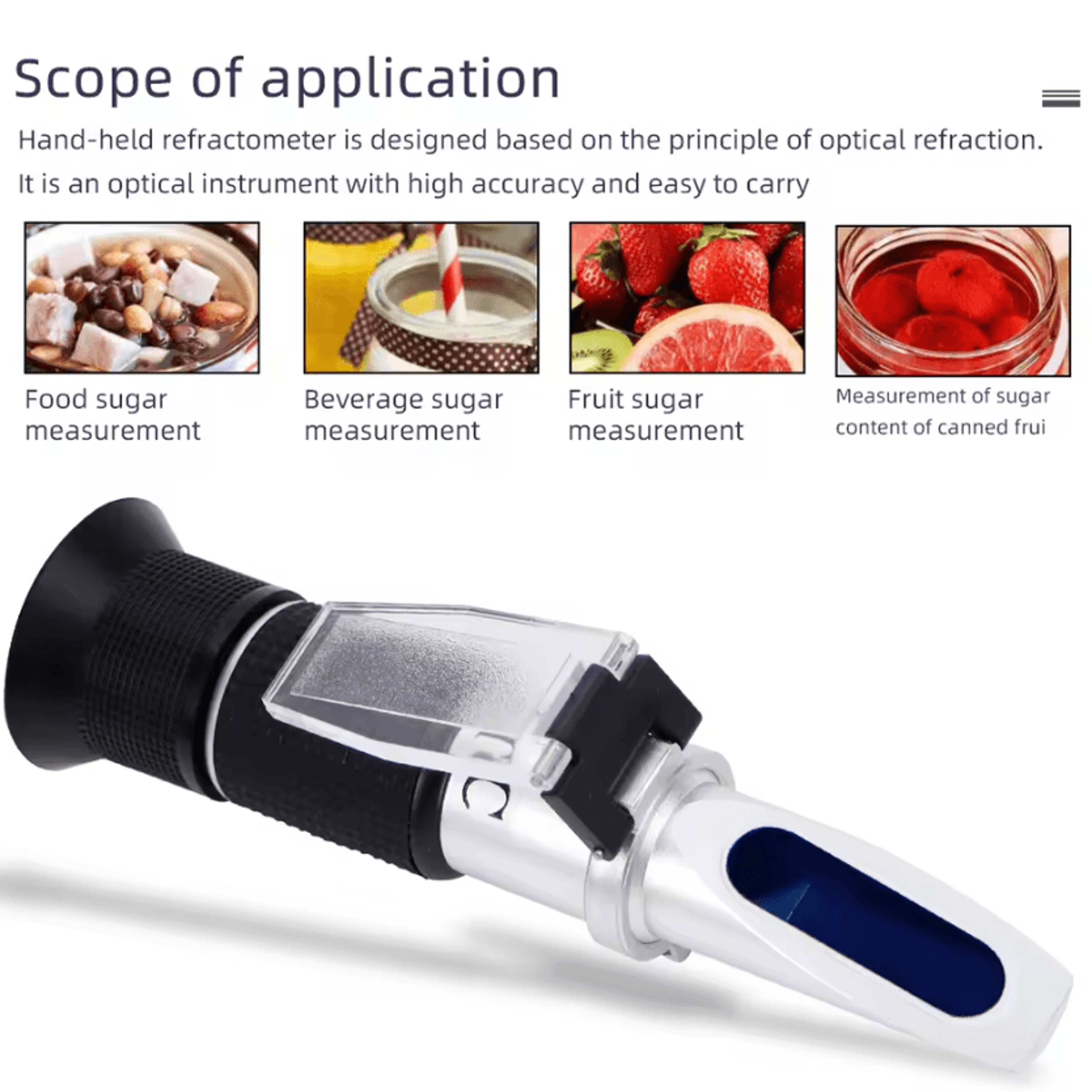 Handheld Brix Refractometer Sugar Concentration Tester 1