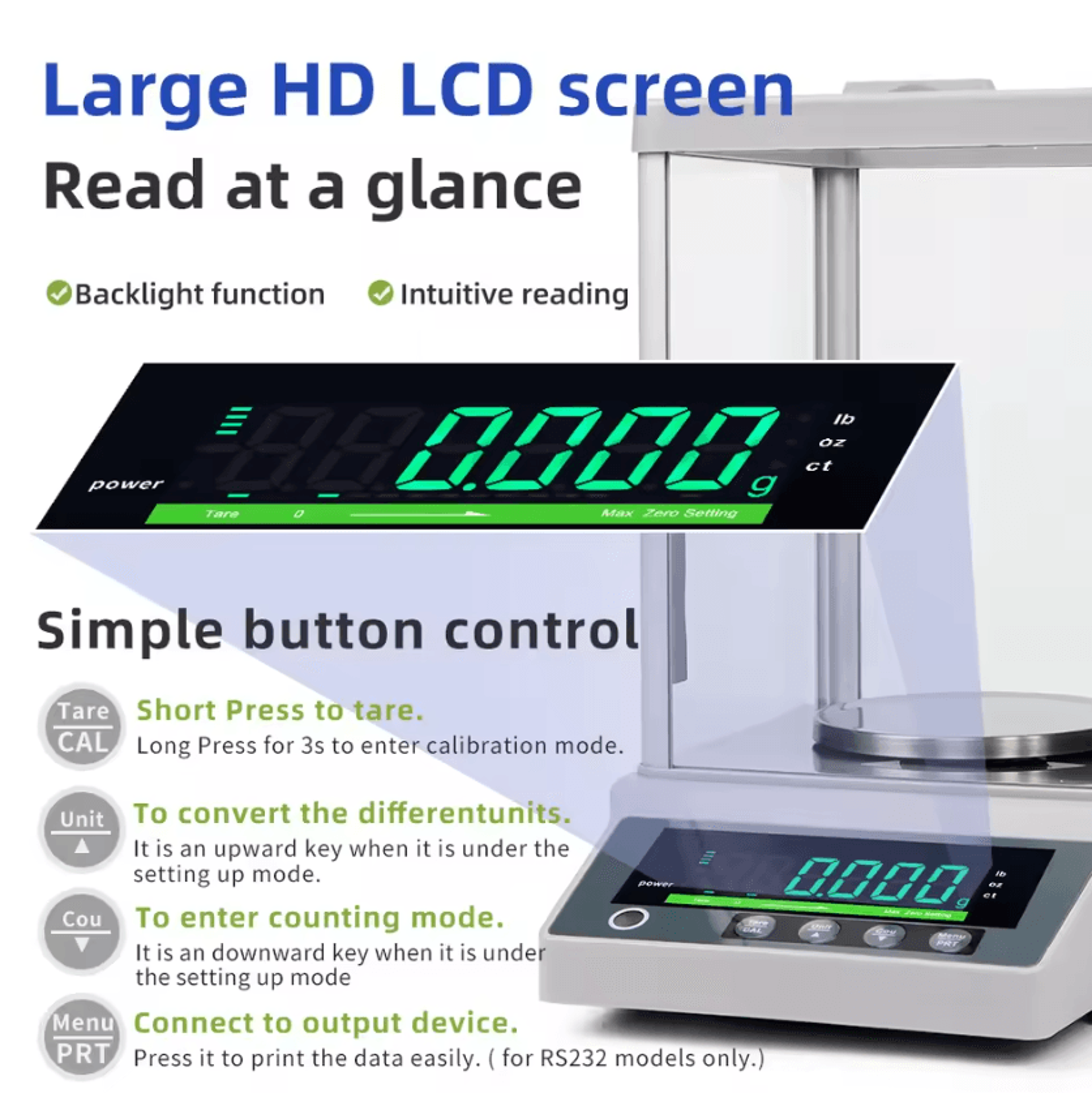 0001g High Precision Analytical Laboratory Balance Scale 2