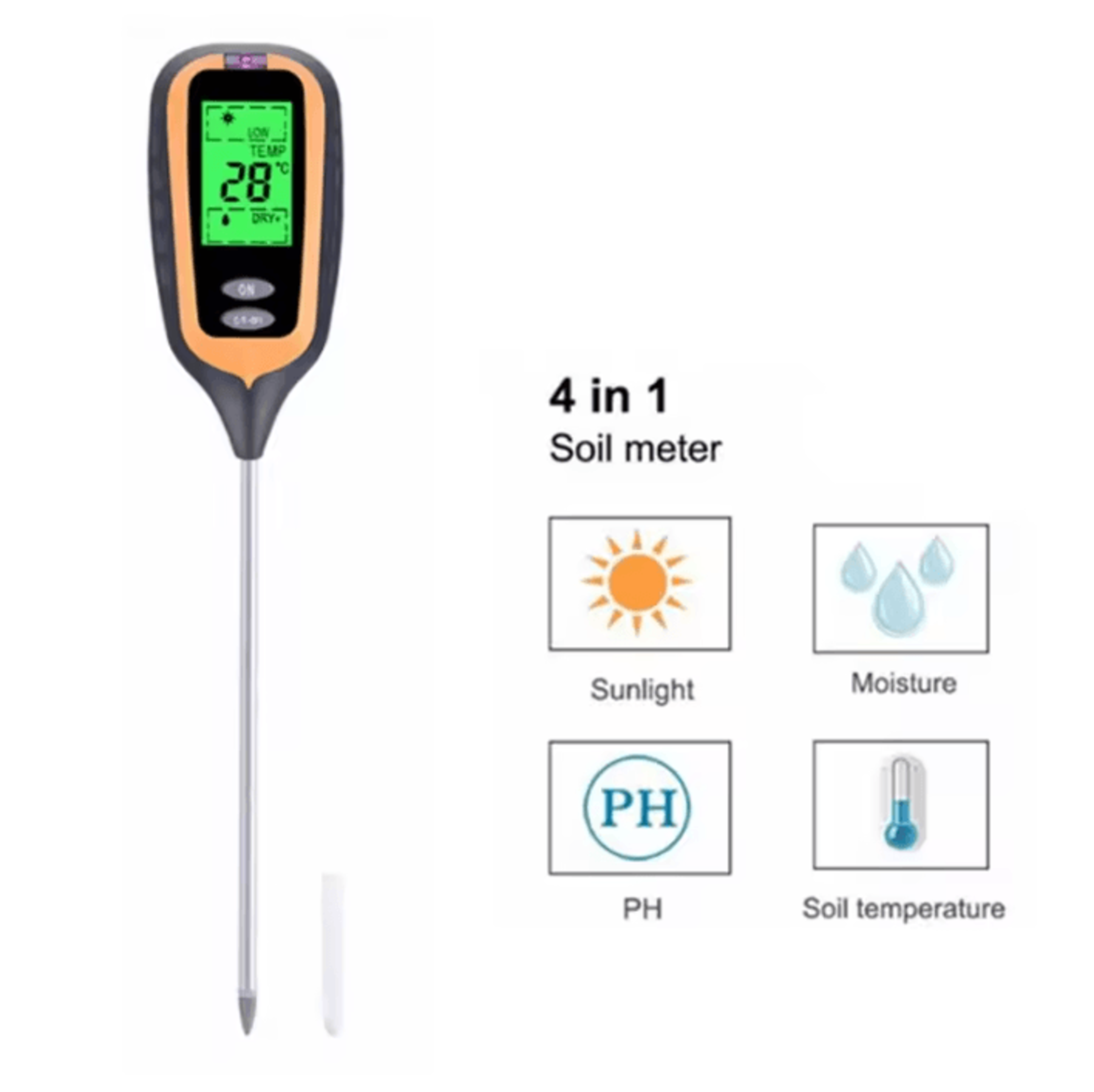 4 In 1 Digital Soil Moisture PH Temperature And Sunlight Meter 6