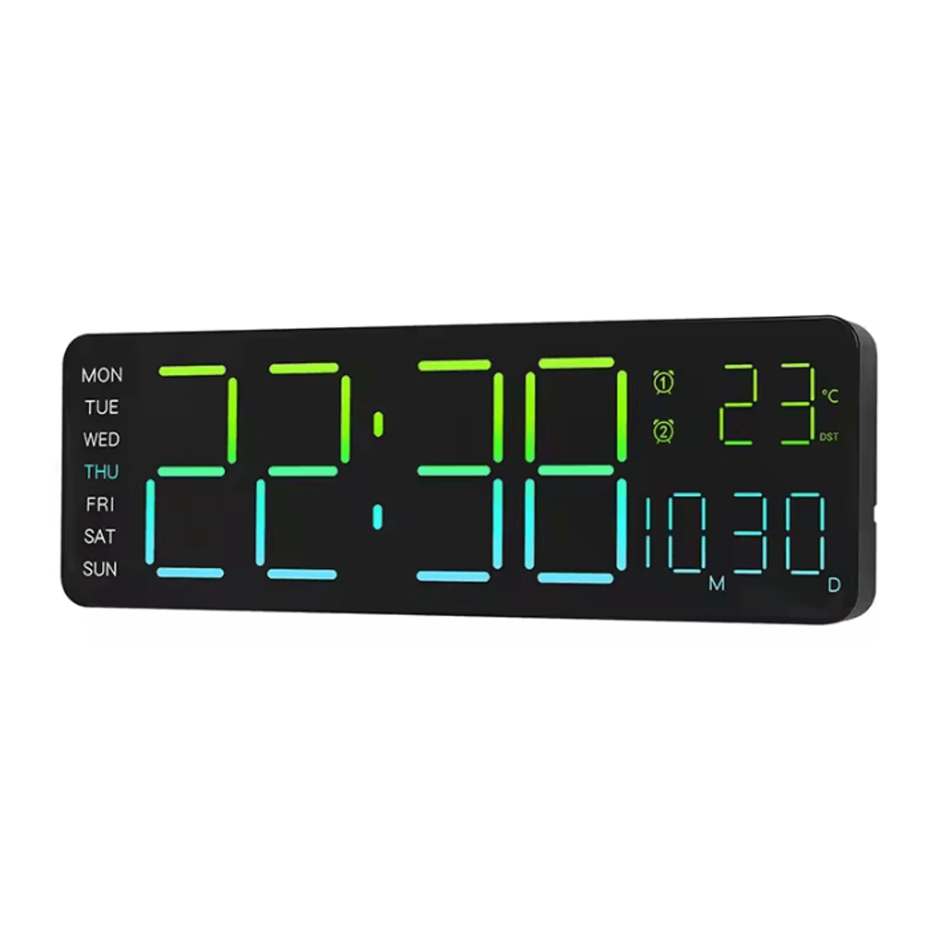 13 Inch RGB Digital Wall Clock With Remote Control And Large LED Display 5